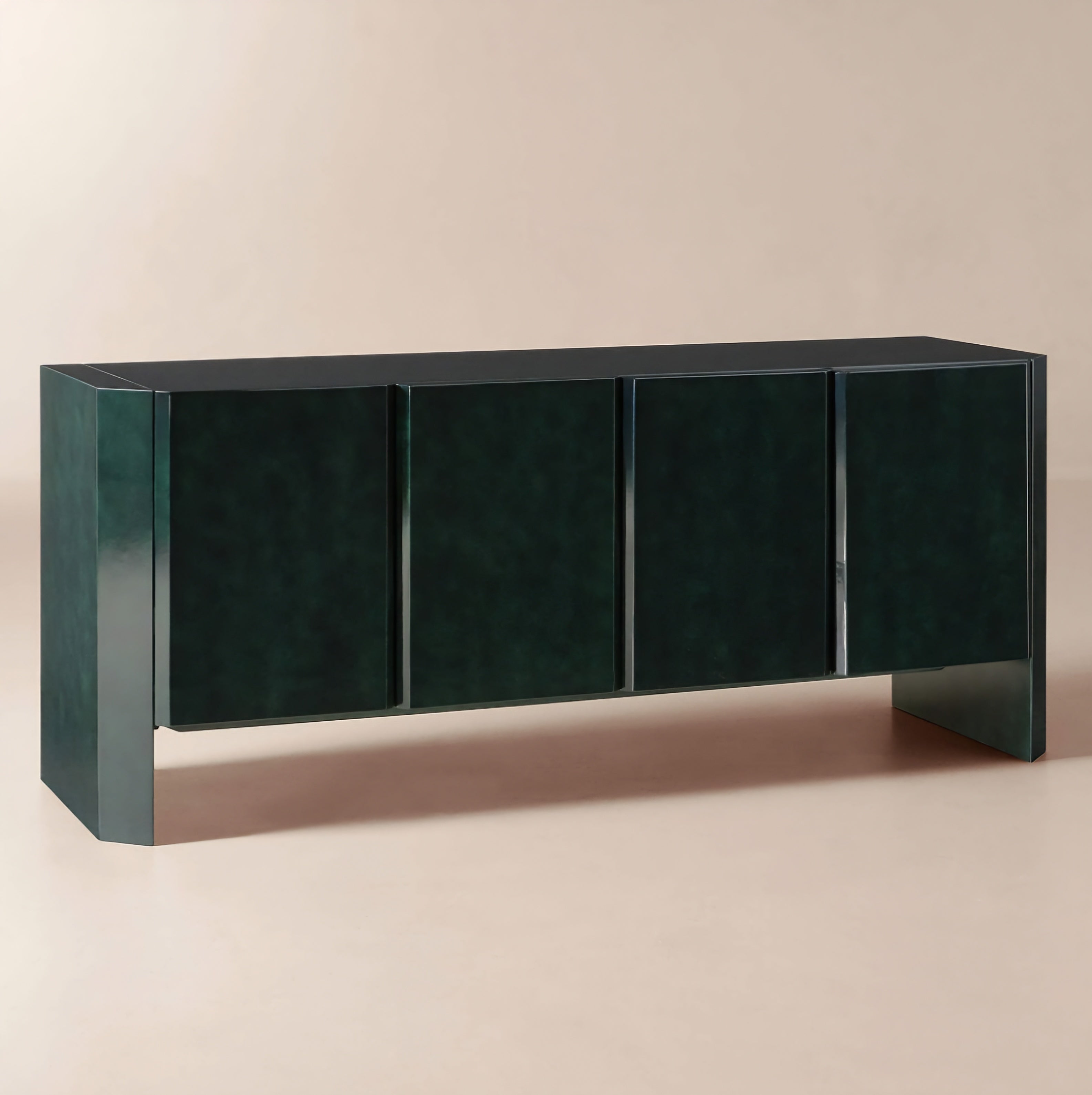 THE ONE × Kirnan — Dark Green High-Gloss Lacquered Credenza