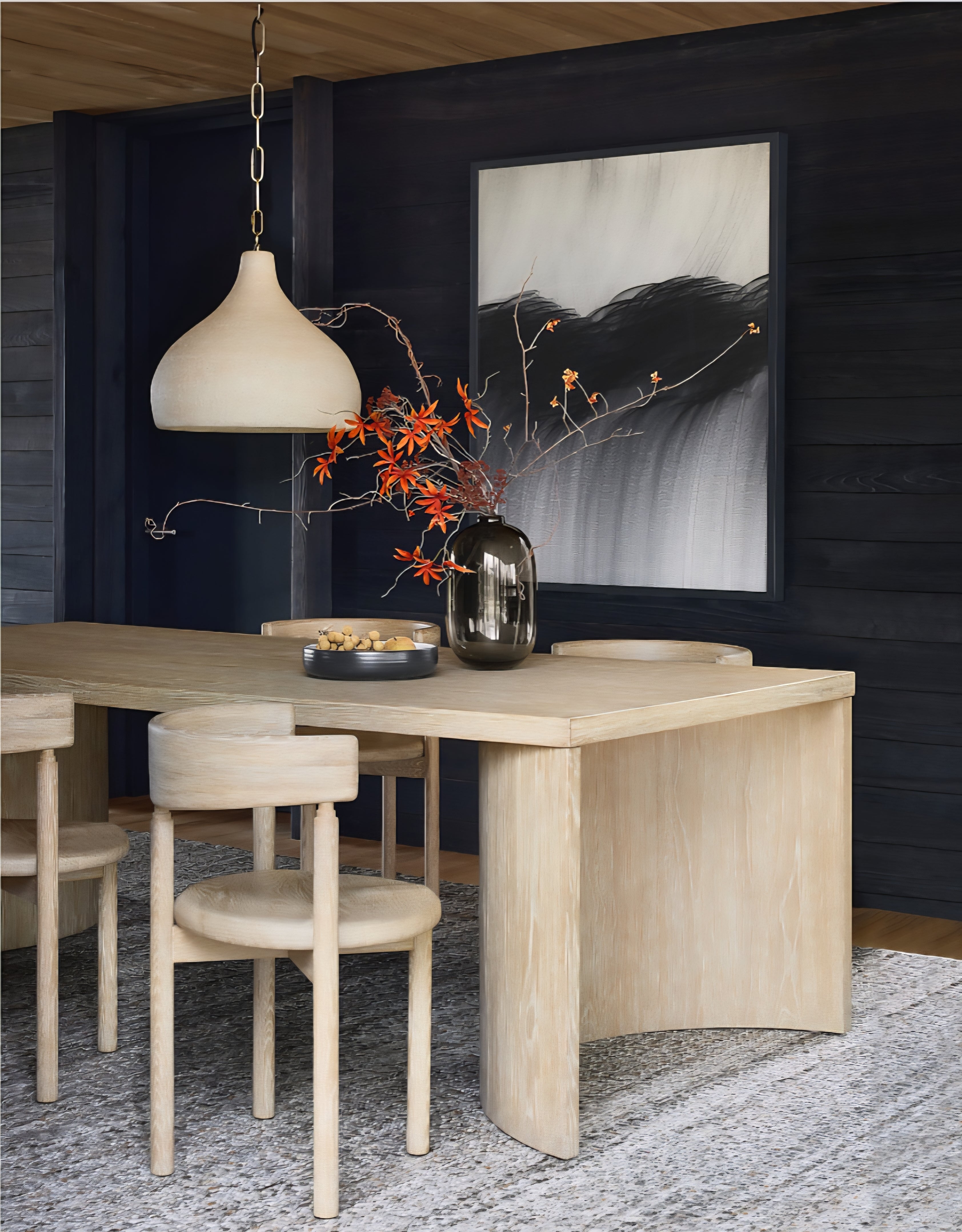 THE ONE × Virage — Curved Oak Dining Chair