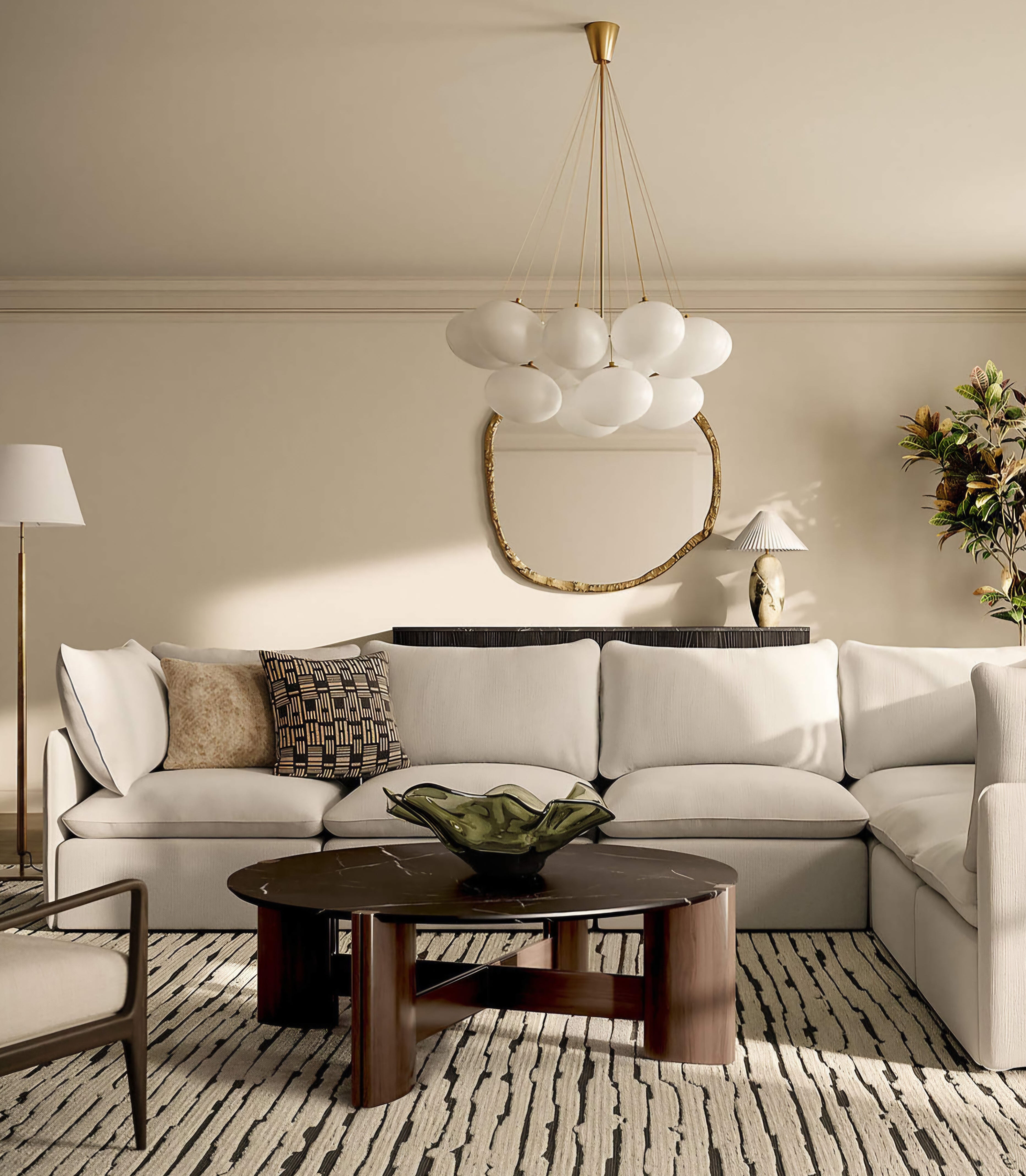 THE ONE × Corvina — Unlacquered Polished Brass Chandelier