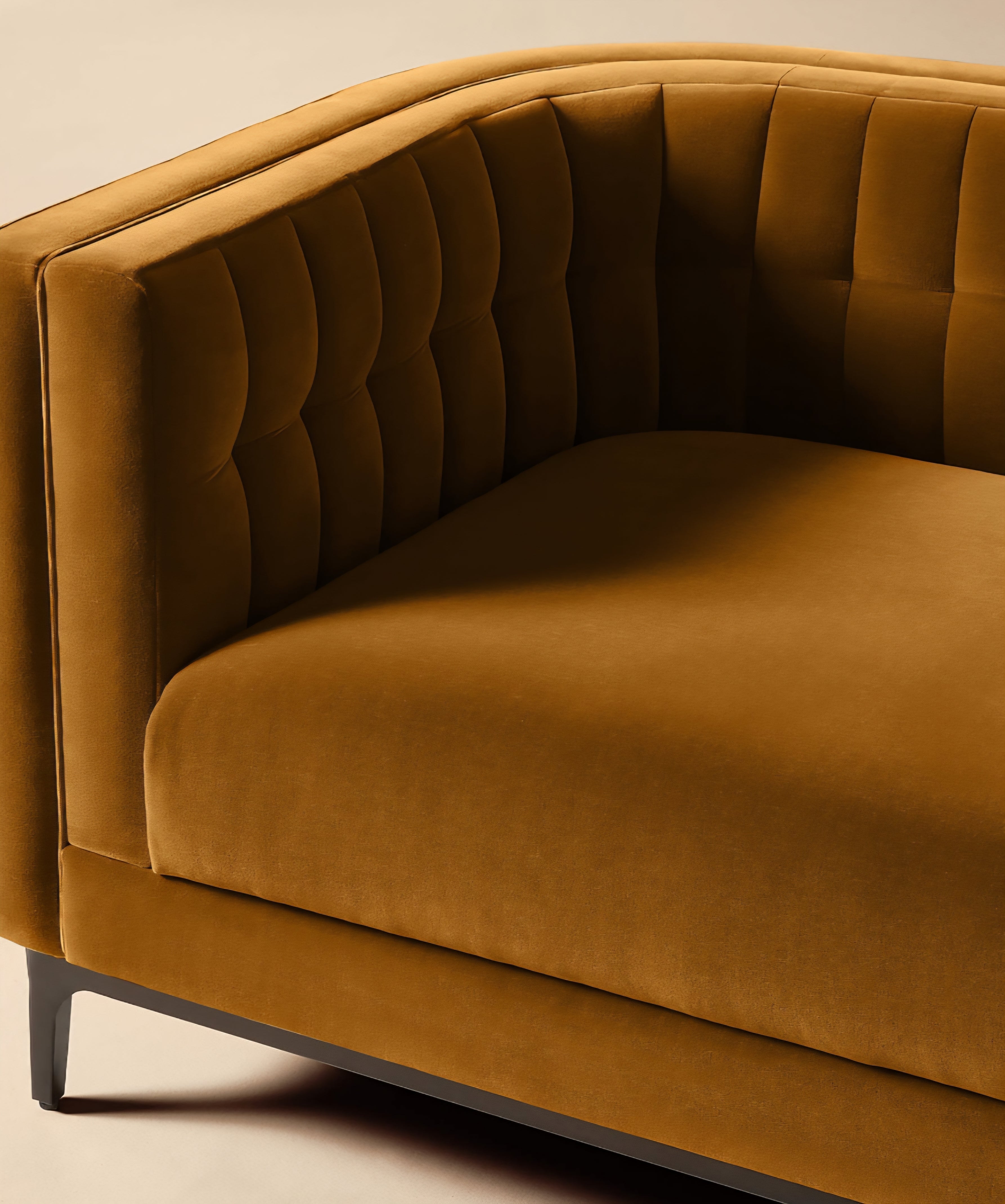 THE ONE × Ambroise — Light Taupe Velvet Sofa