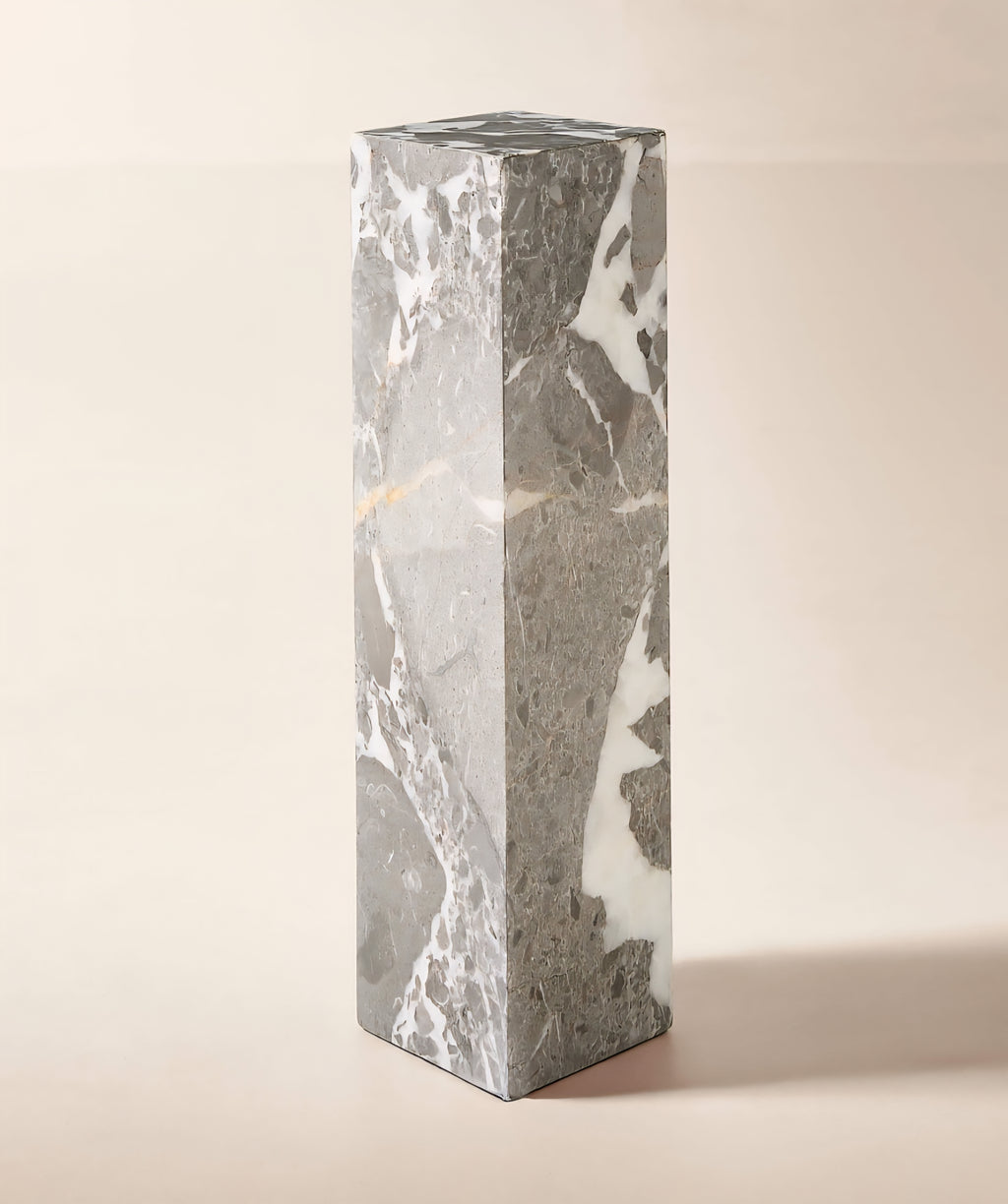 THE ONE × Saul — Grey Marble Drink Table