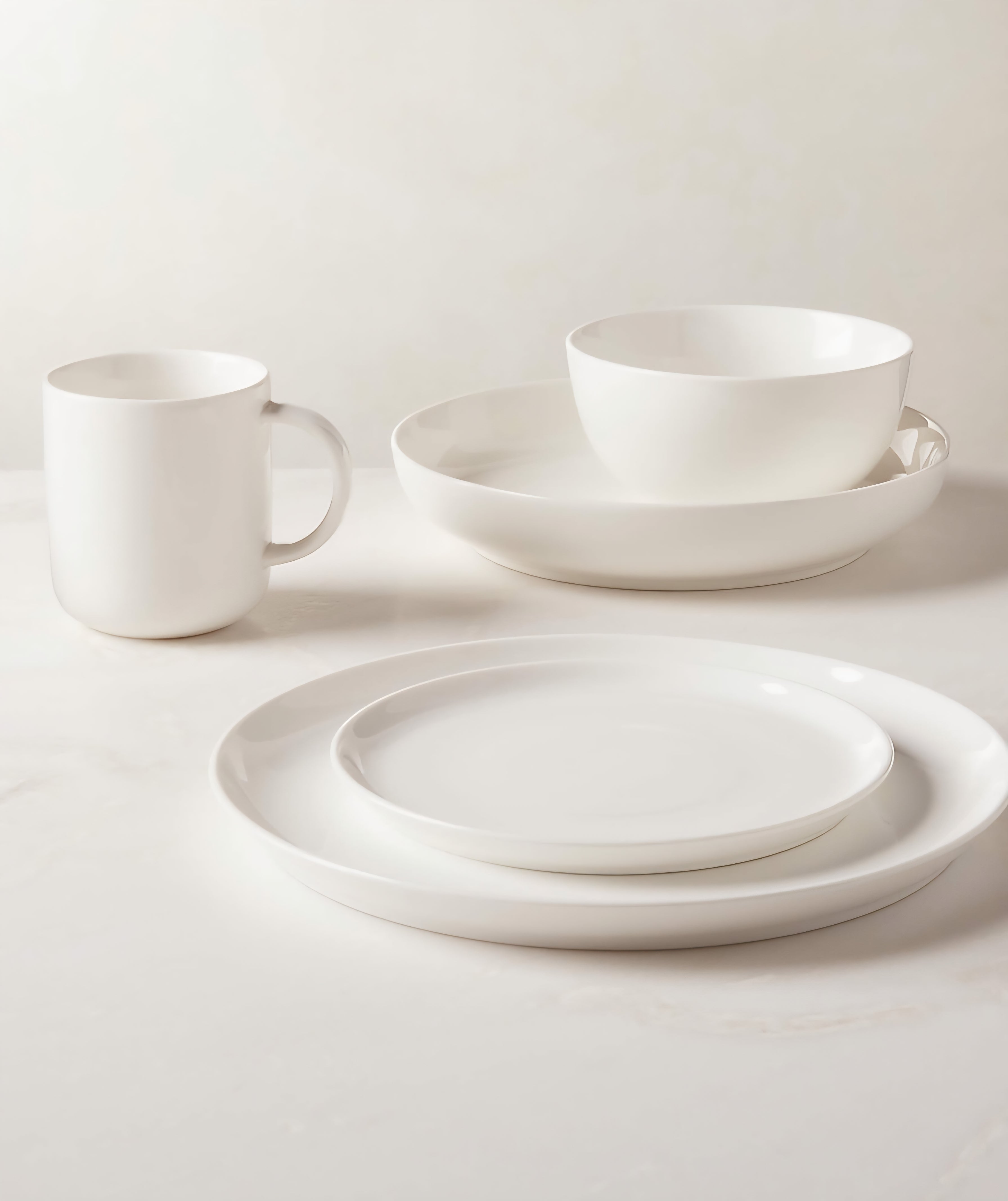THE ONE × Contact — White Ceramic Serving Bowl