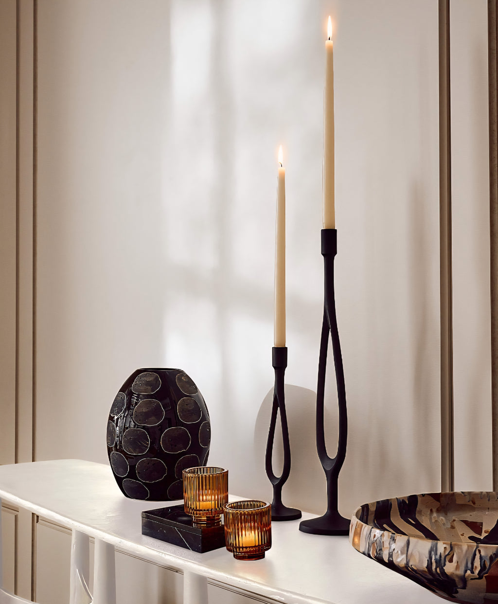 THE ONE × Bixby — White Cast Aluminum Console Table