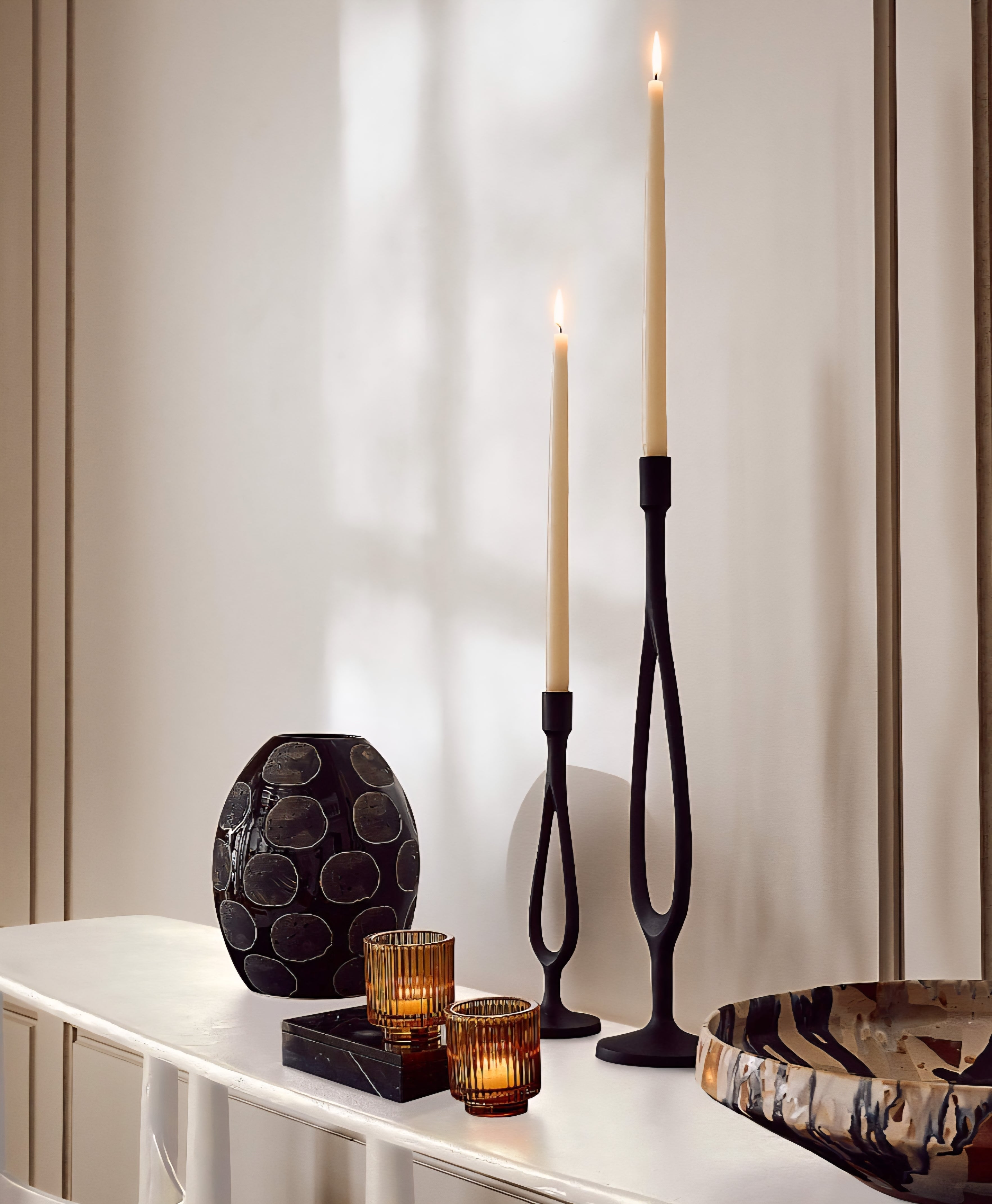 THE ONE × Bixby — White Cast Aluminum Console Table
