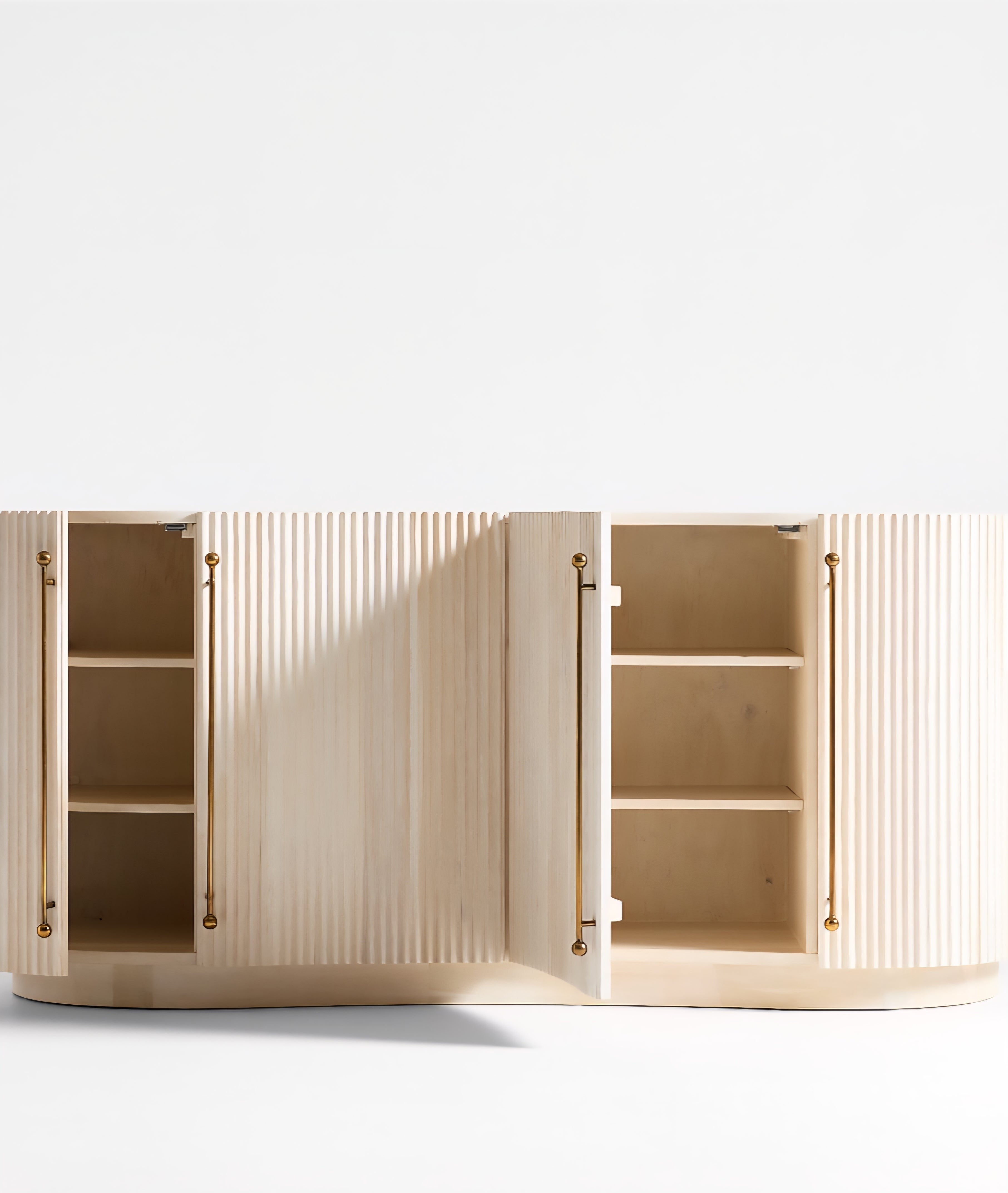 THE ONE × Coastline — Oak Wood Fluted Credenza (72")