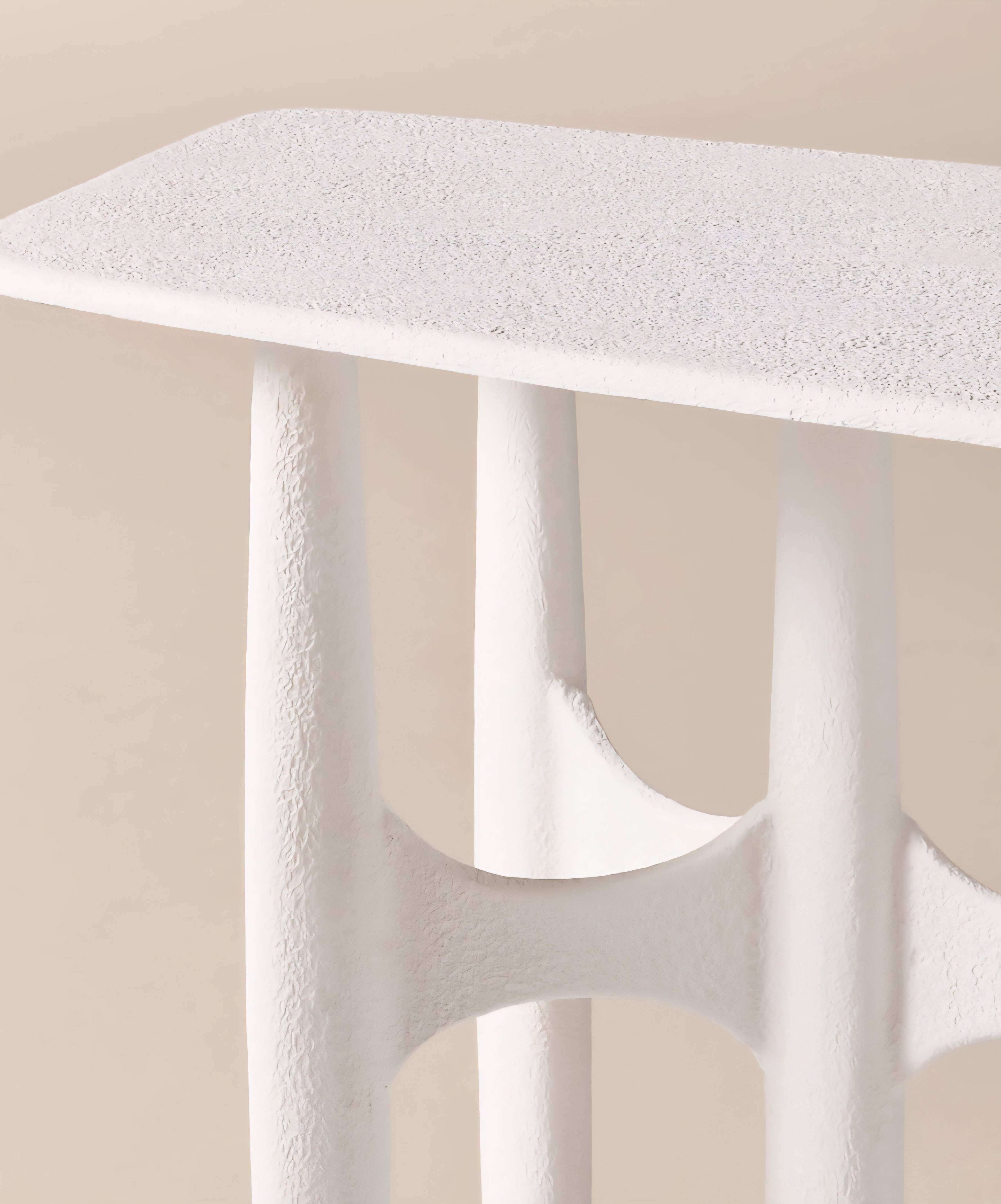 THE ONE × Bixby — White Cast Aluminum Console Table