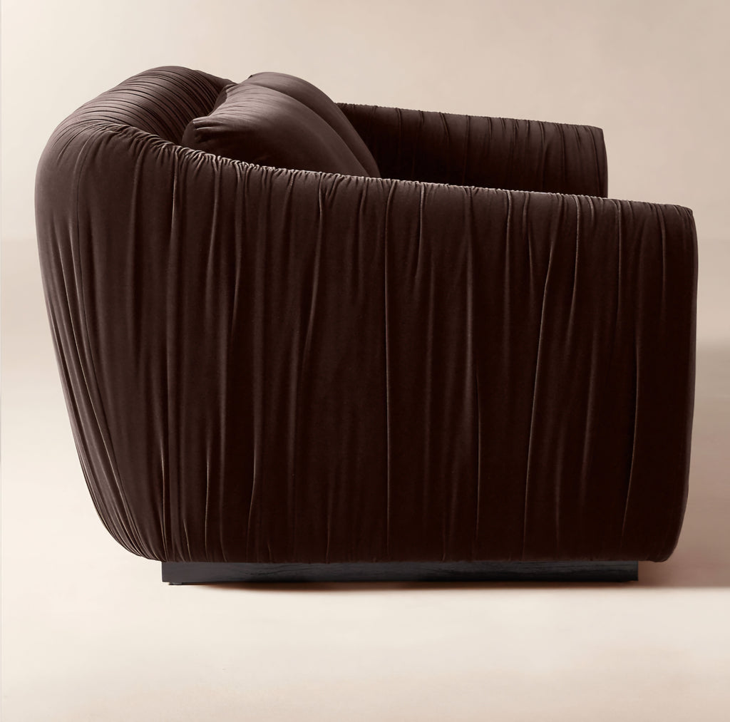THE ONE × Ruched Velvet Sofa