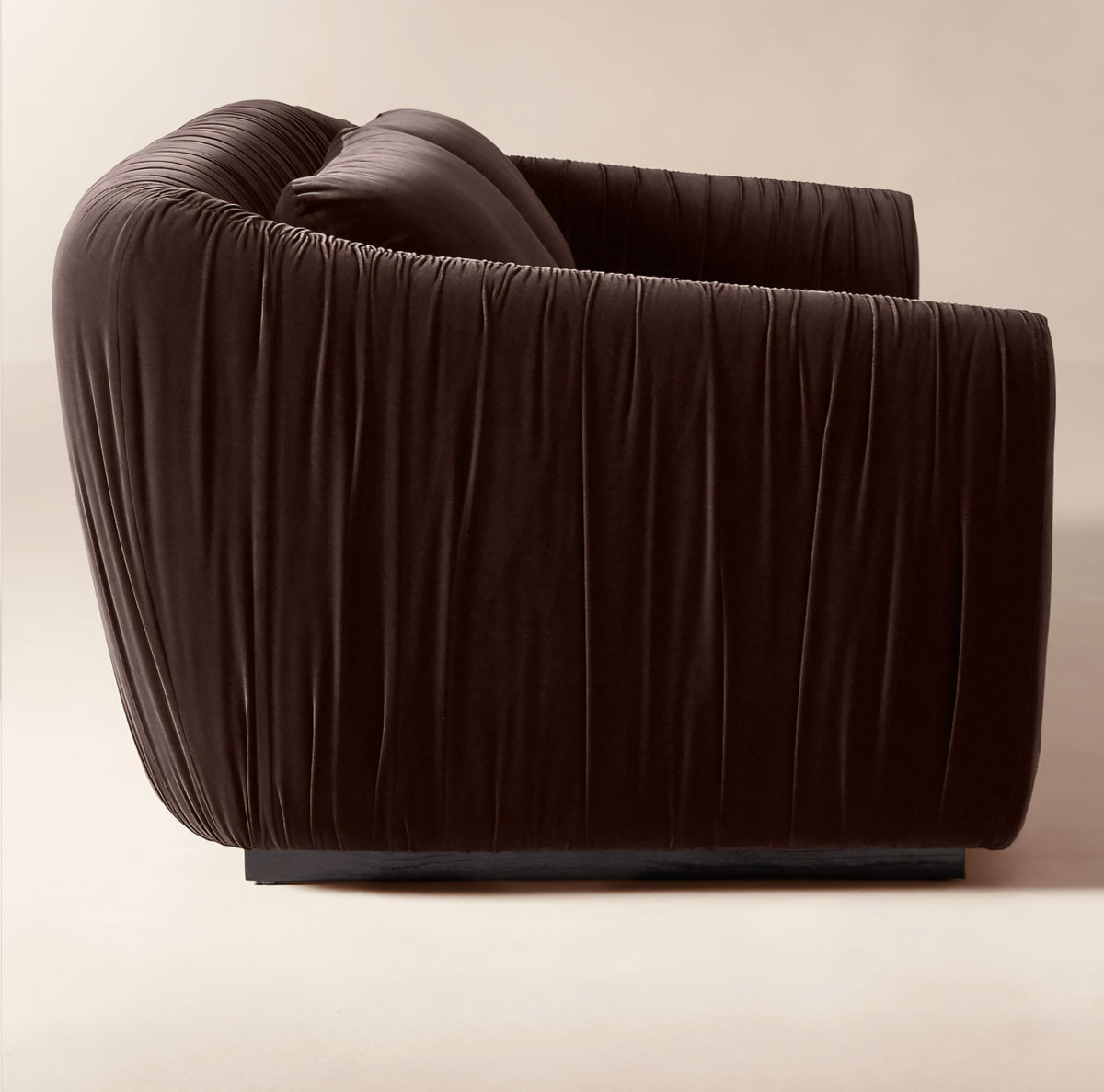 THE ONE × Ruched Velvet Sofa
