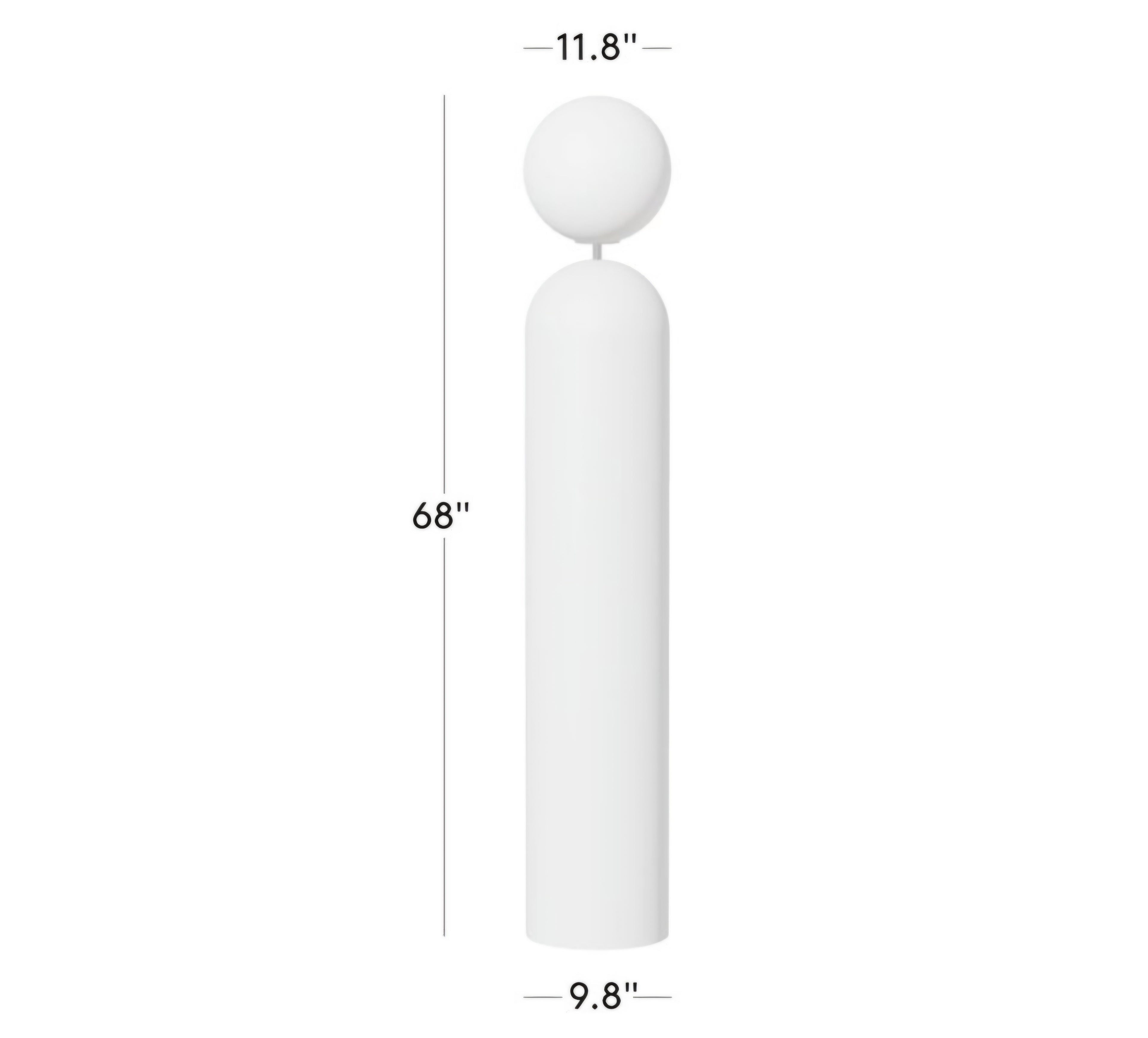 THE ONE × Ori — Globe Floor Lamp with Black Wood Base