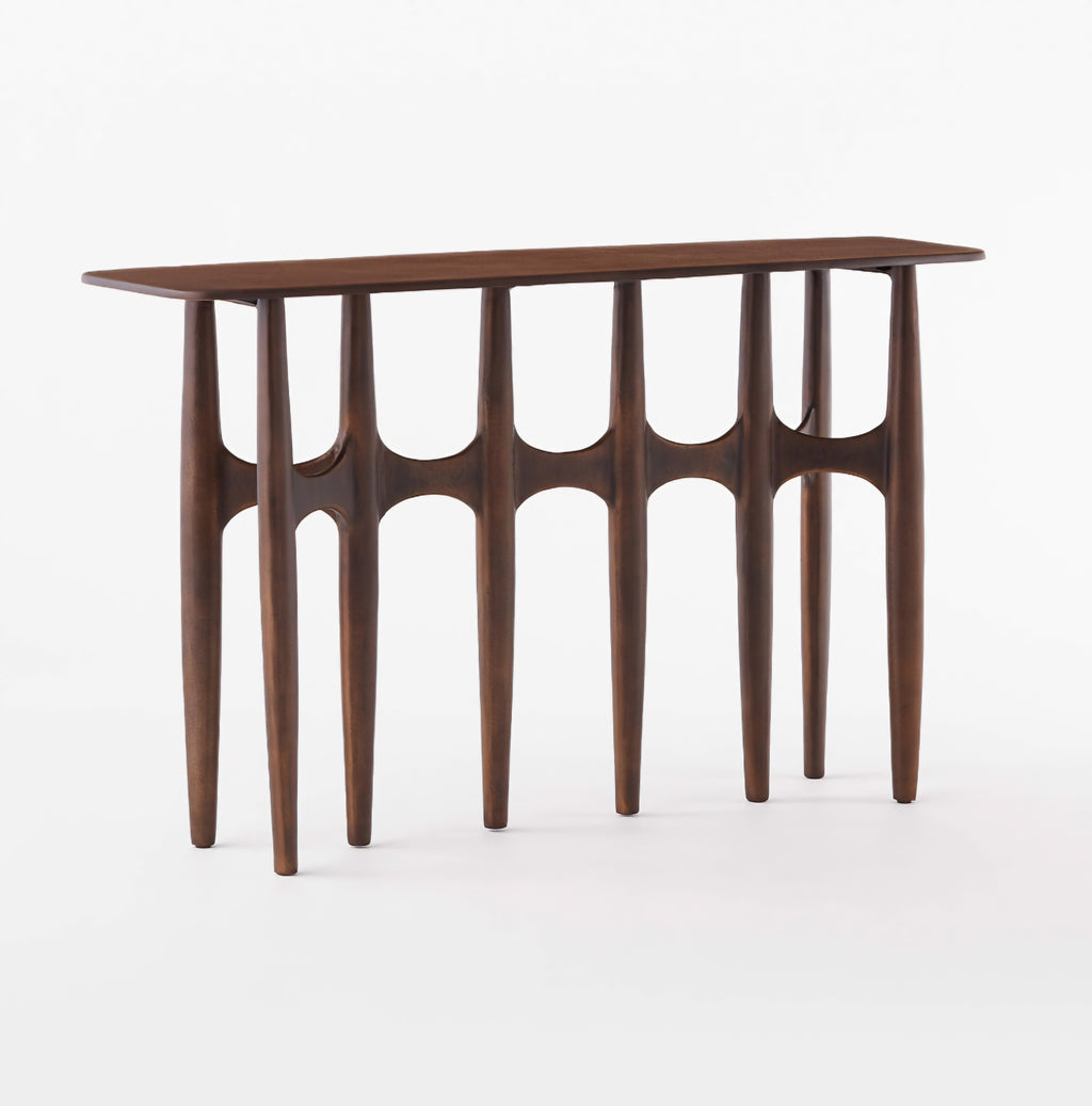 THE ONE × Bixby — White Cast Aluminum Console Table