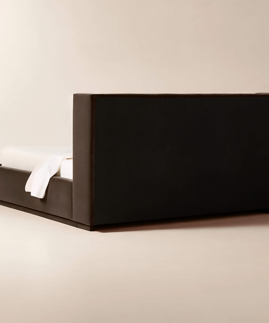THE ONE × Russell — Velvet Upholstered Queen Storage Bed