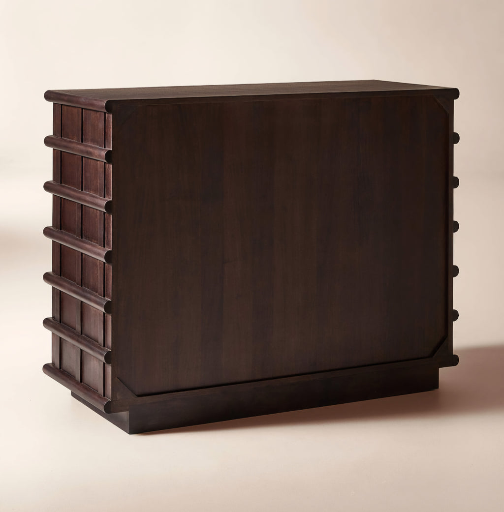 THE ONE × Alpena — Dark Acacia Wood Bar Cabinet