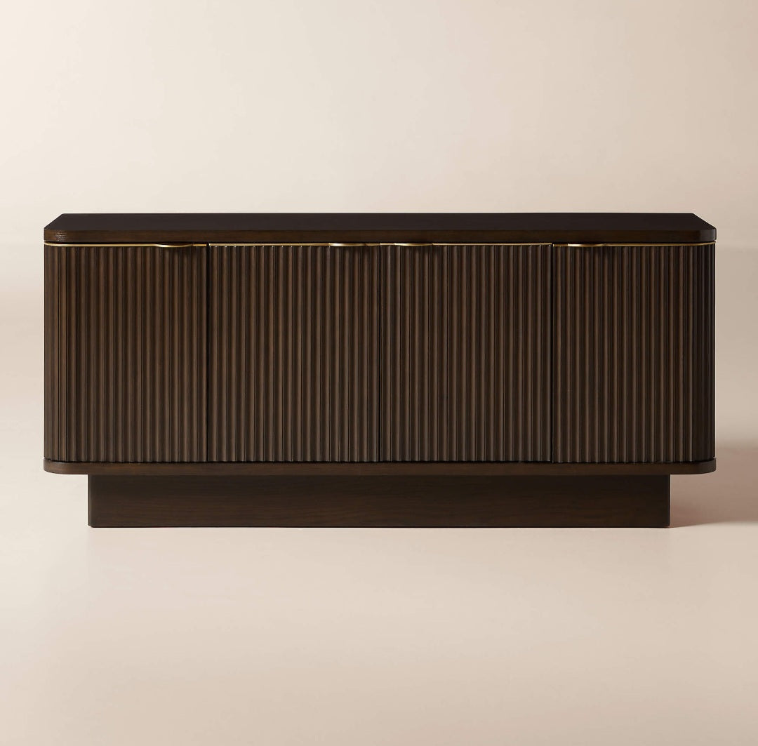 THE ONE × Davison — Fluted Dark Oak Media Console