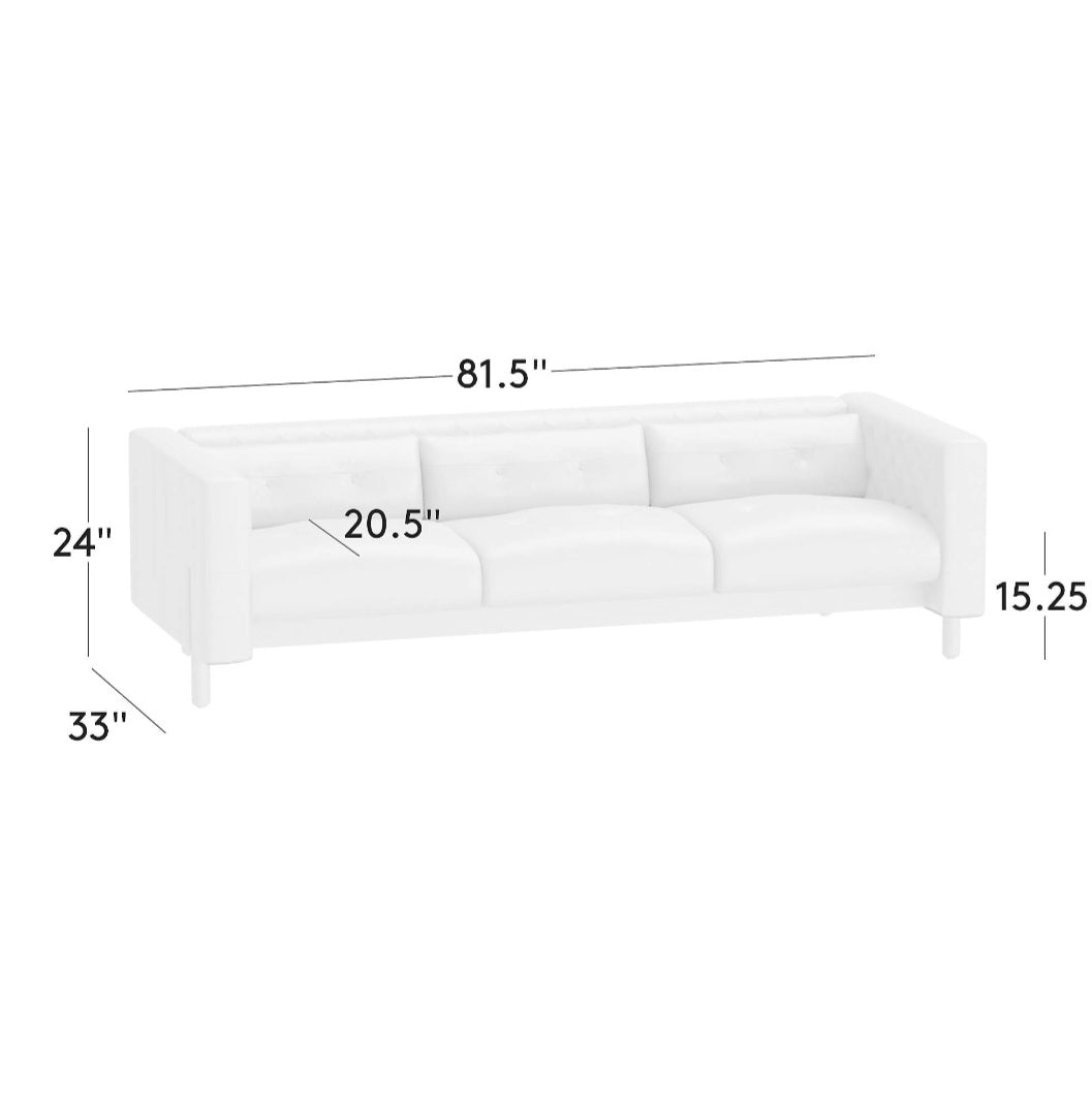 THE ONE × Marconi — Tufted Leather & Velvet Sofa