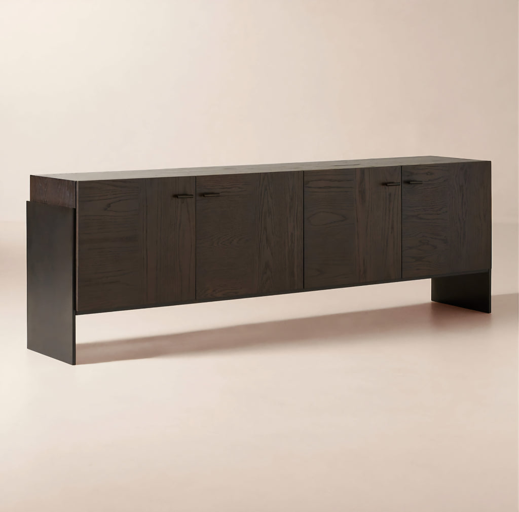 THE ONE × Dante — Dark Wood and Metal Credenza