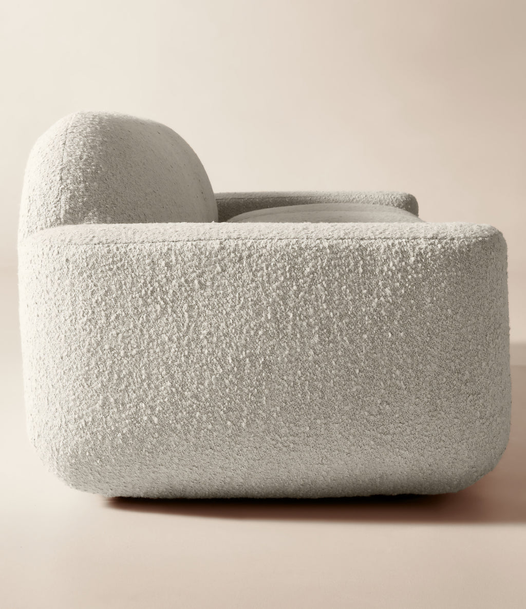 THE ONE × Aldine — Ivory Boucle Textured Sofa