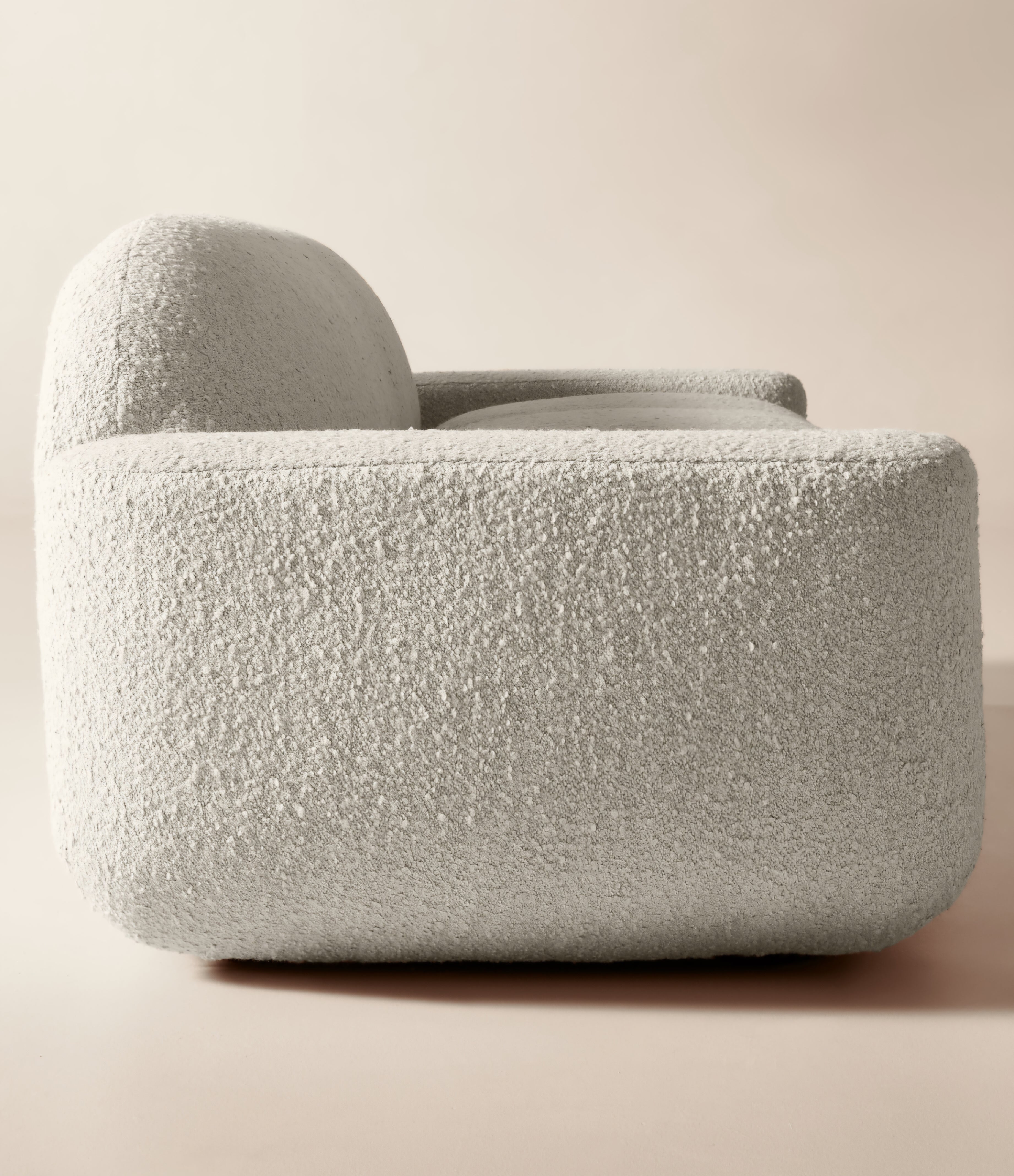 THE ONE × Aldine — Ivory Boucle Textured Sofa