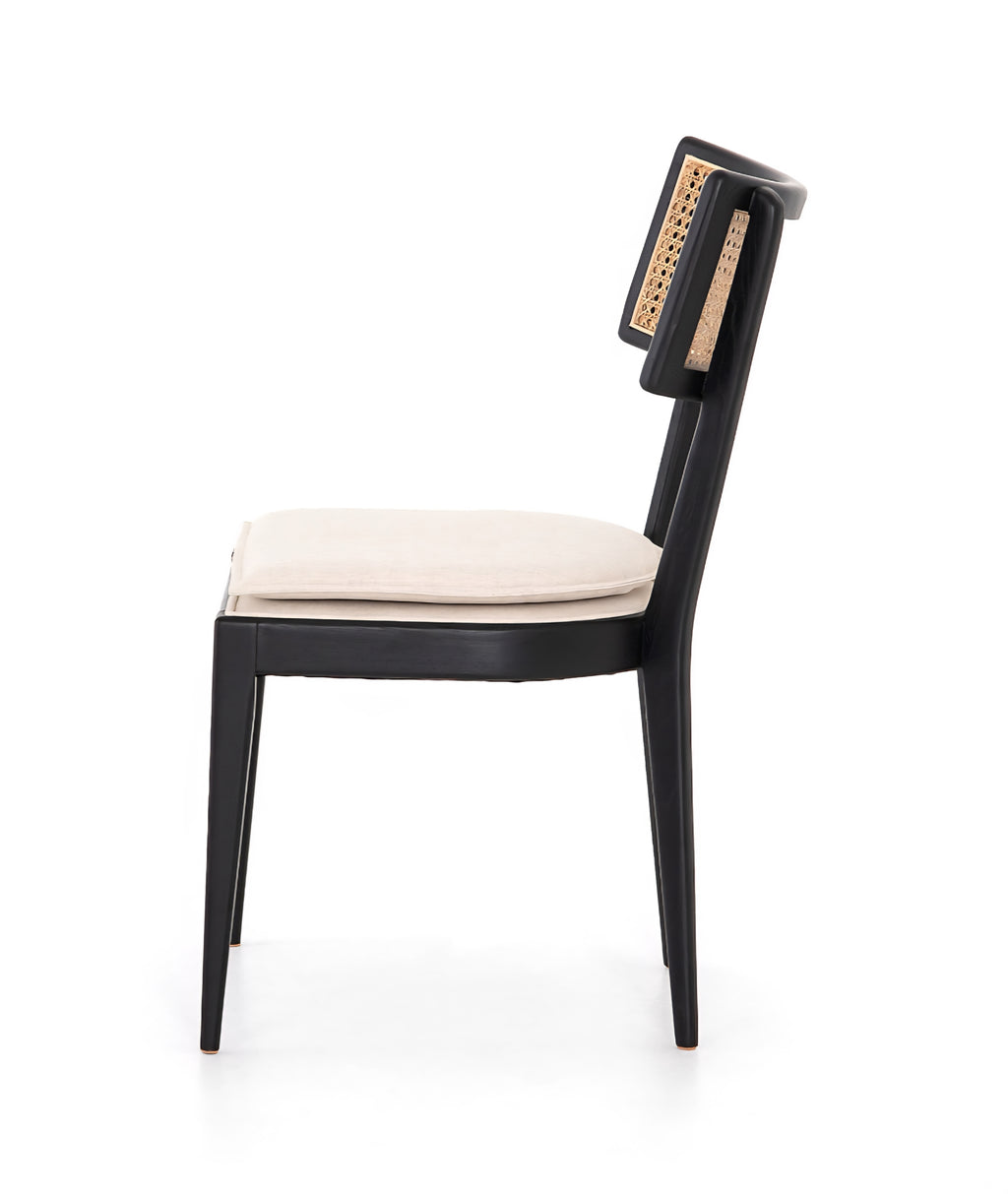 THE ONE × Libby — Light Brown Wood + Natural Cane Dining Chair