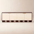 THE ONE × Moti — Brown and White Wood Media Console
