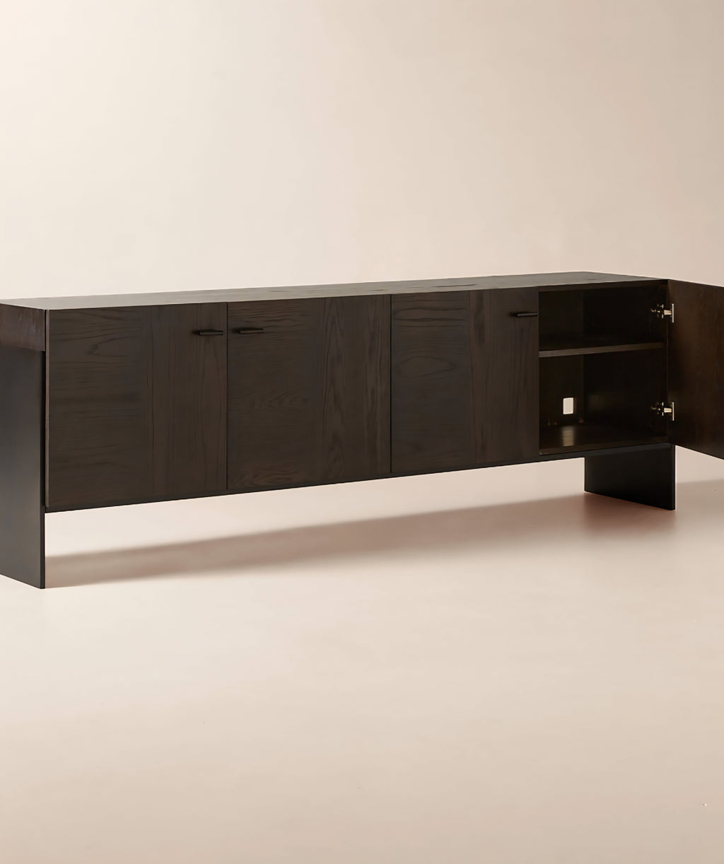THE ONE × Dante — Dark Wood and Metal Credenza