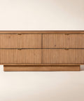 THE ONE × Davison — Fluted Oak 4-Drawer Dresser