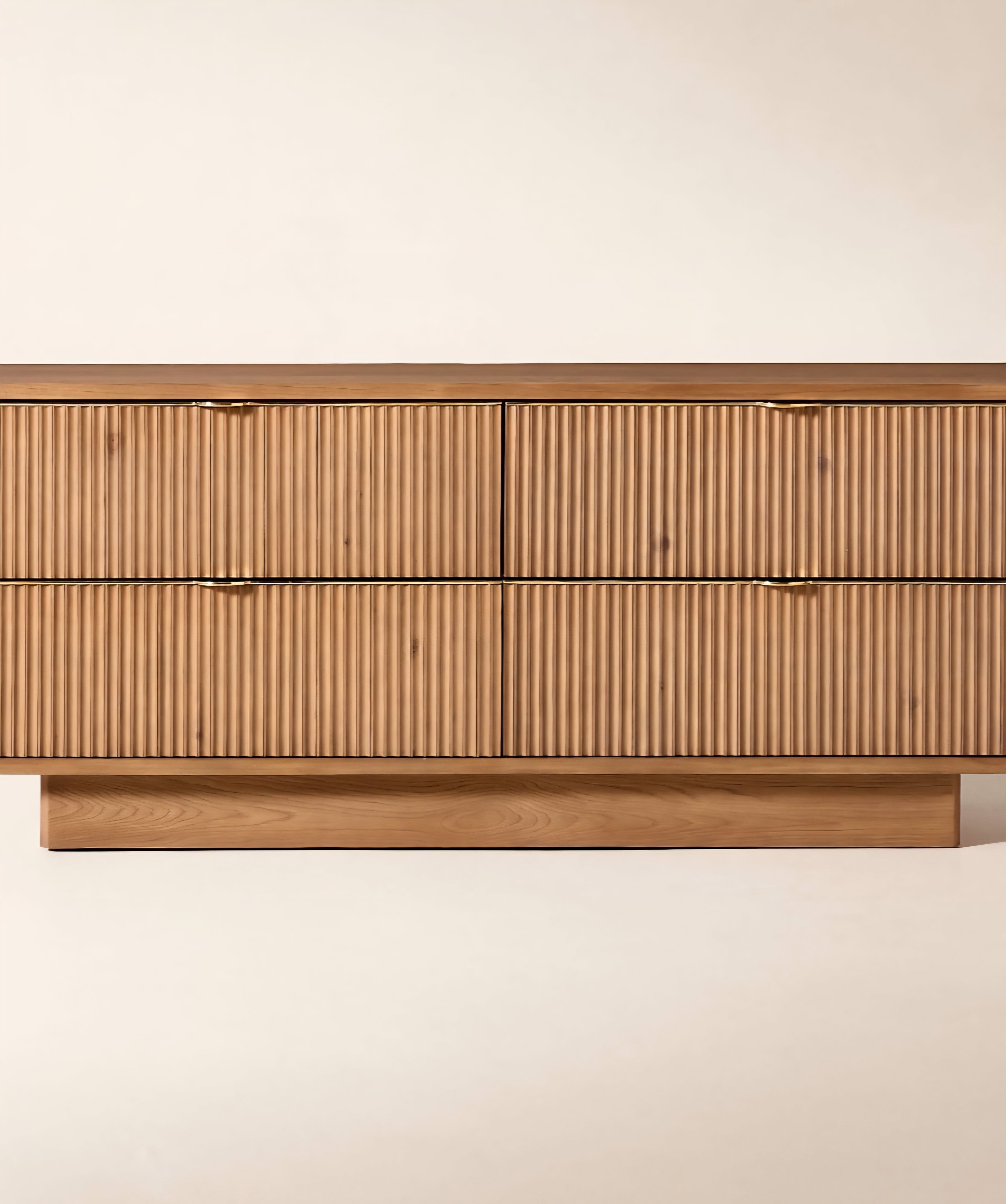 THE ONE × Davison — Fluted Oak 4-Drawer Dresser