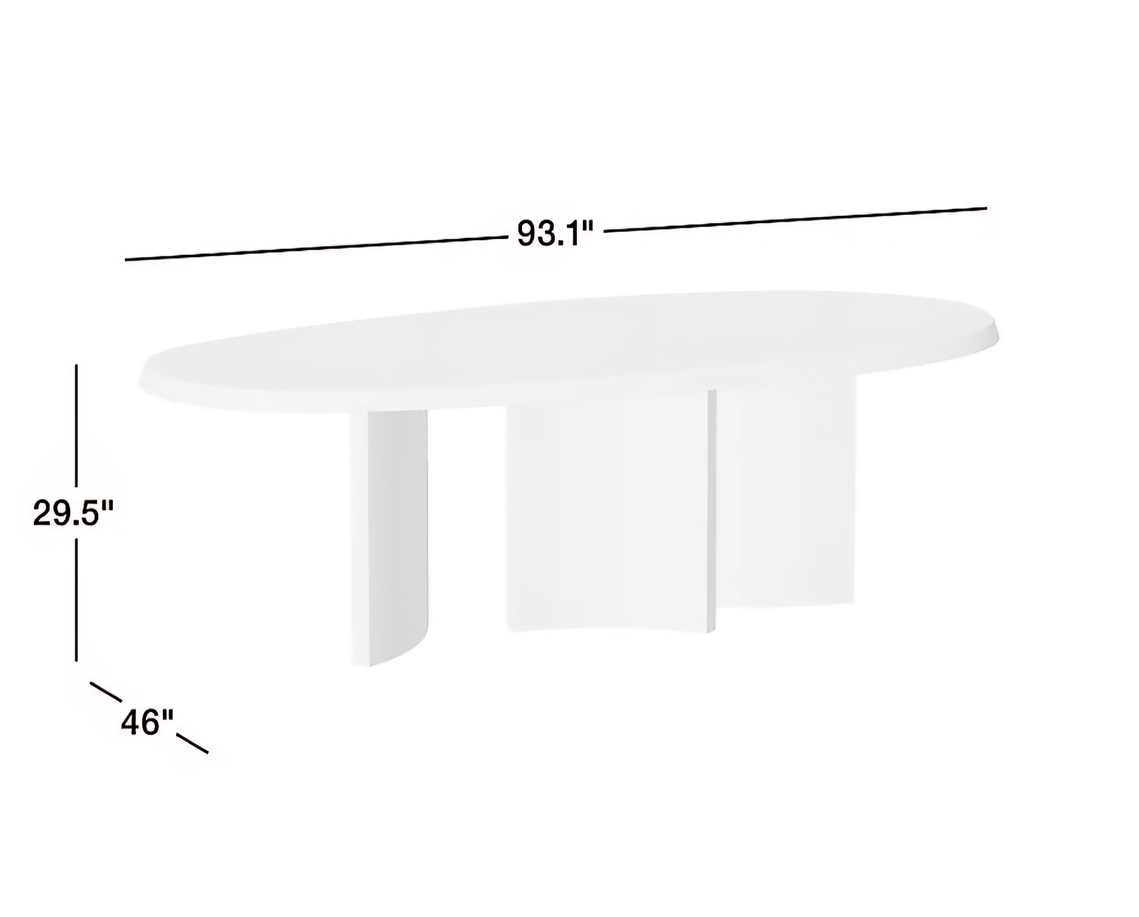THE ONE × Point Dune — Oval Wood and Travertine Dining Table (93")