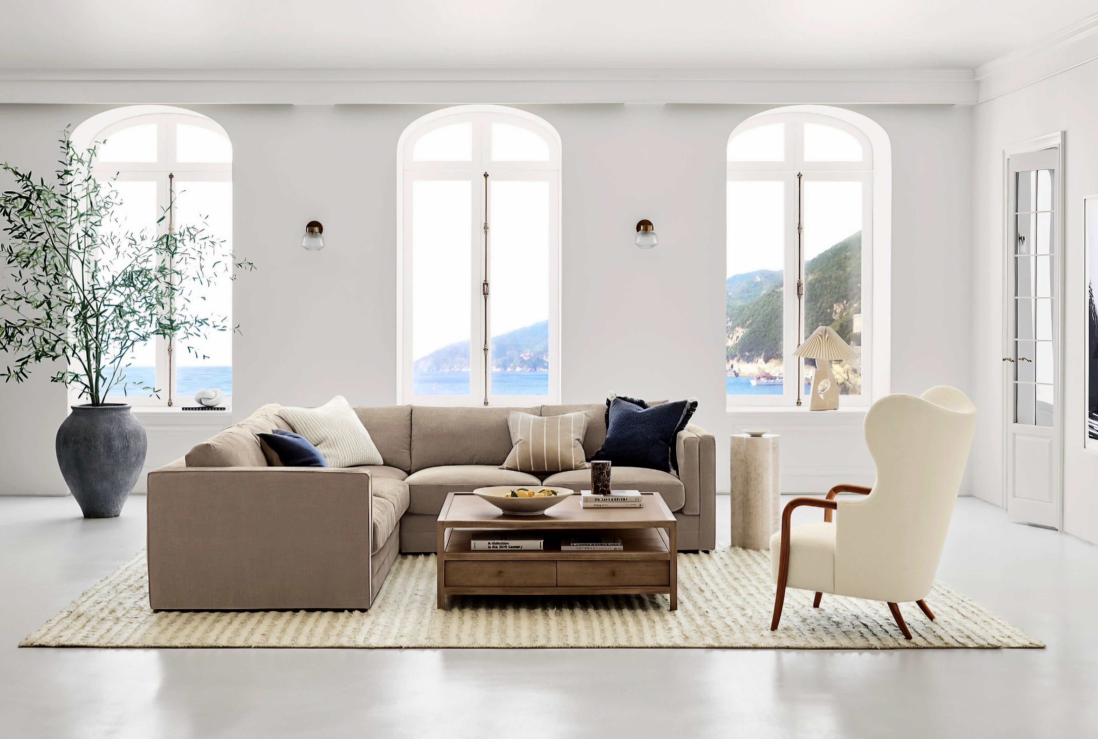 THE ONE × Laso — Ivory Bouclé Accent Chair