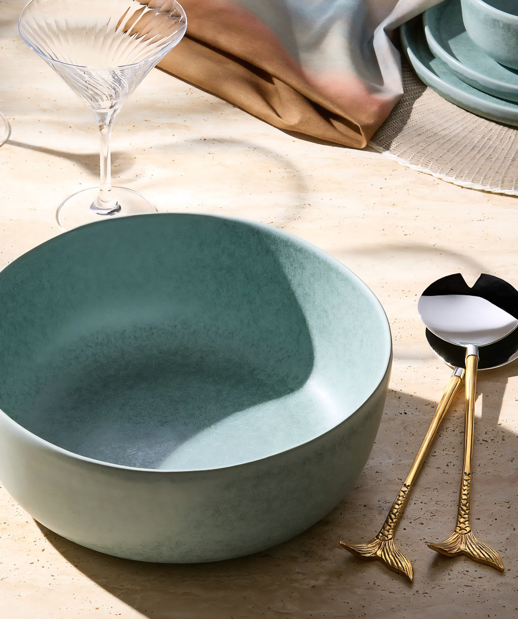 THE ONE × Lula — Stainless Steel and Brass Salad Servers