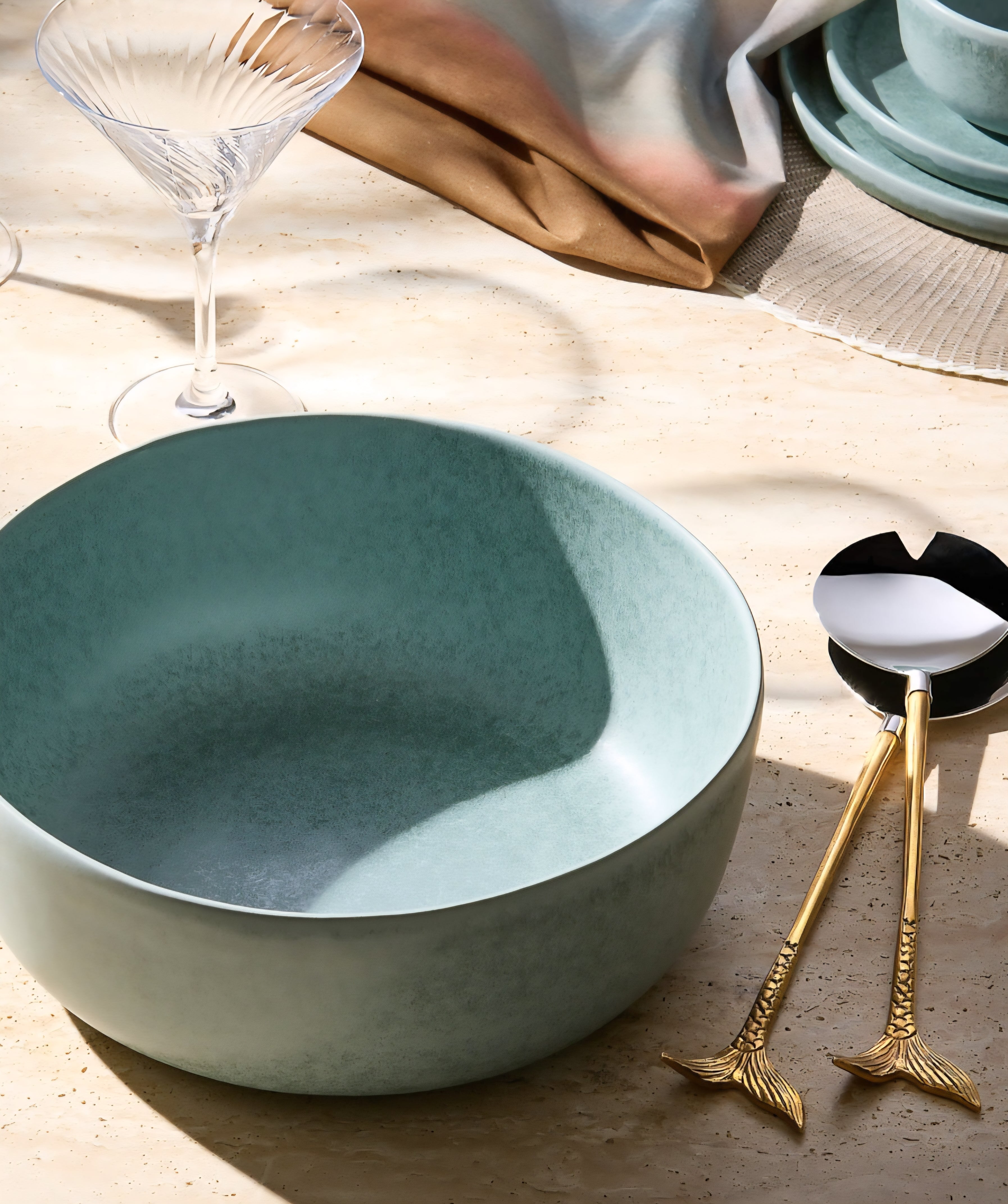 THE ONE × Lula — Stainless Steel and Brass Salad Servers