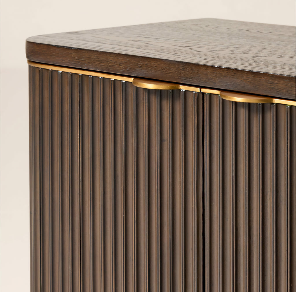 THE ONE × Davison — Fluted Dark Oak Cabinet
