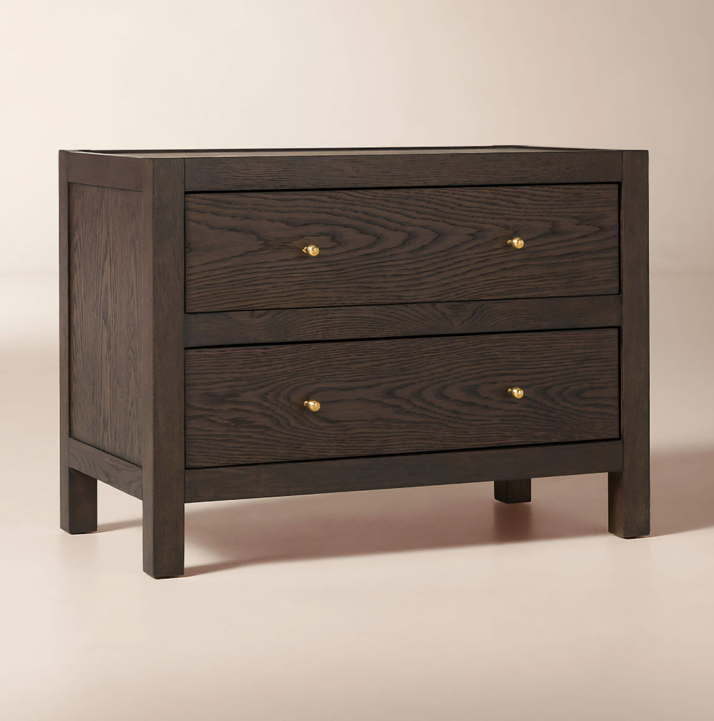 THE ONE × Layton — Dark Oak 2-Drawer Nightstand