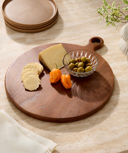 THE ONE × Arlo — Round Ash Wood Serving Board