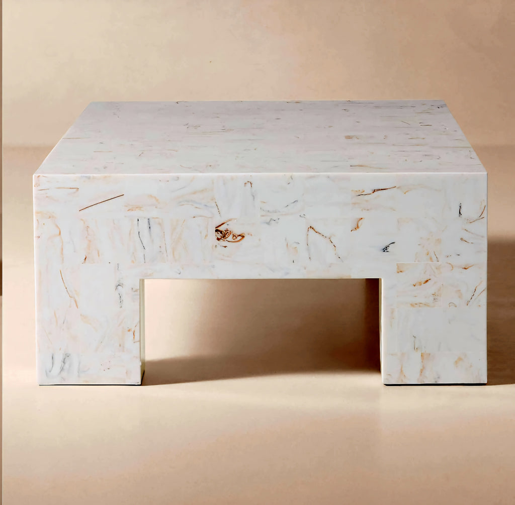 THE ONE × Scatola — Brown Burl Wood Coffee Table