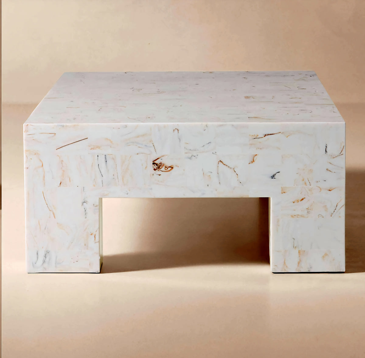 THE ONE × Scatola — Brown Burl Wood Coffee Table