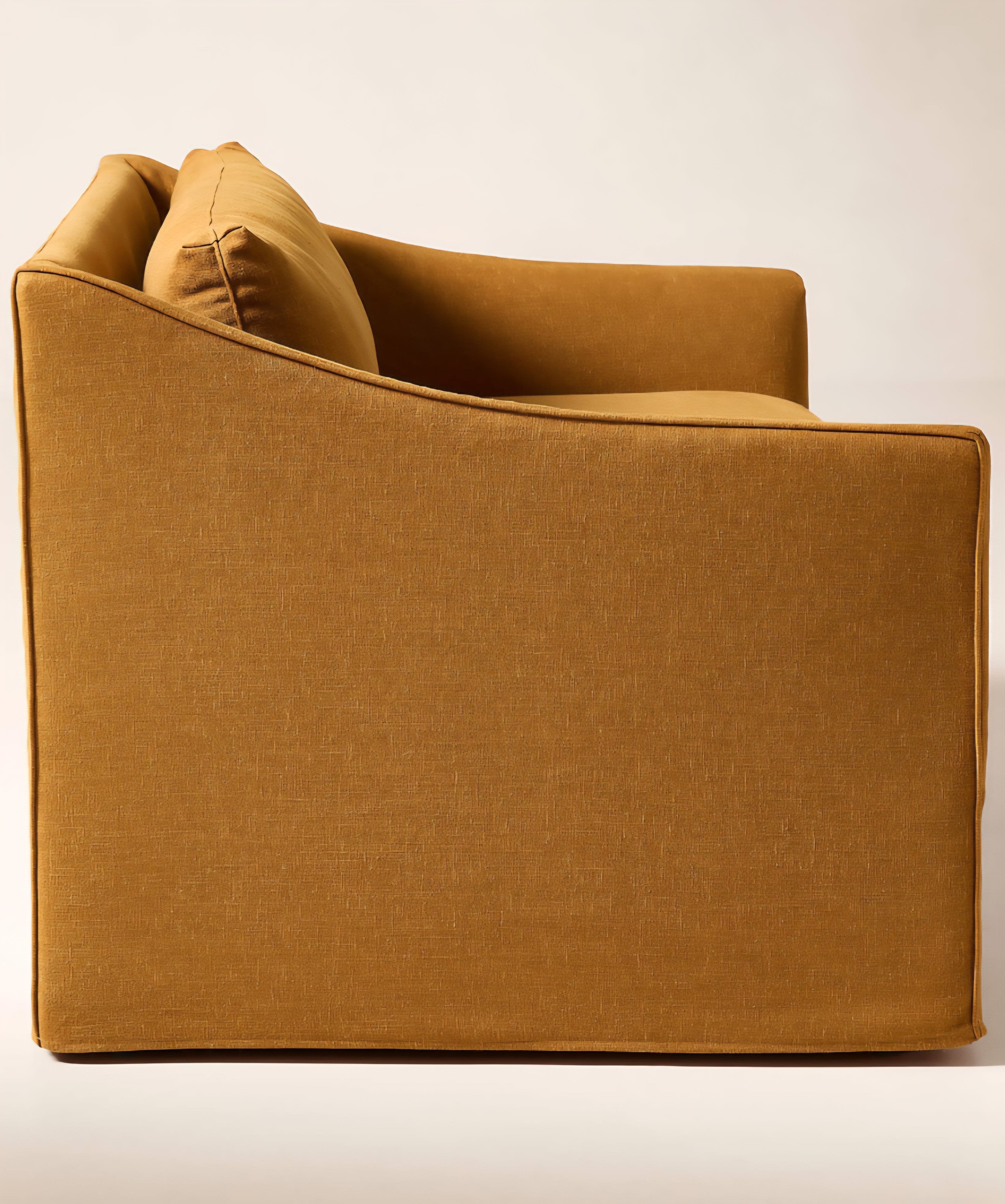 THE ONE × Bristol — Cognac Slipcovered Performance Linen Sofa