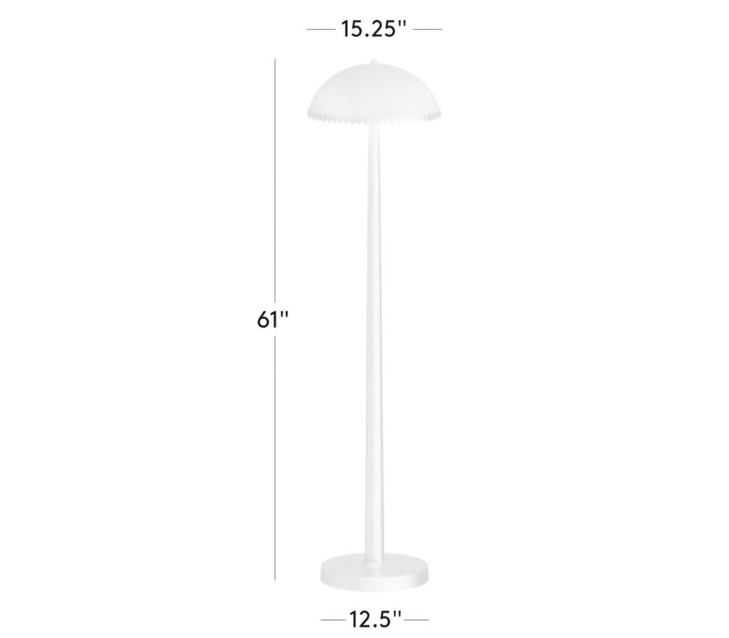 THE ONE × Oceana — Black Metal Floor Lamp with Alabaster Shade