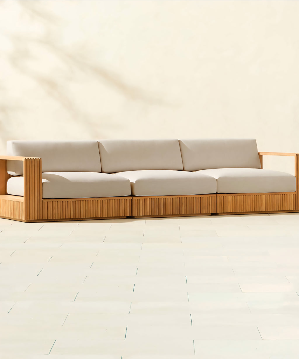 THE ONE × Topia — Teak Outdoor Sectional Collection