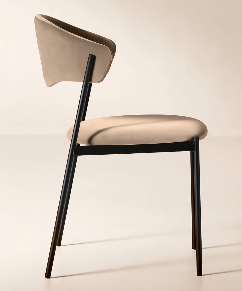 THE ONE × Damato — Mink Velvet Dining Chair