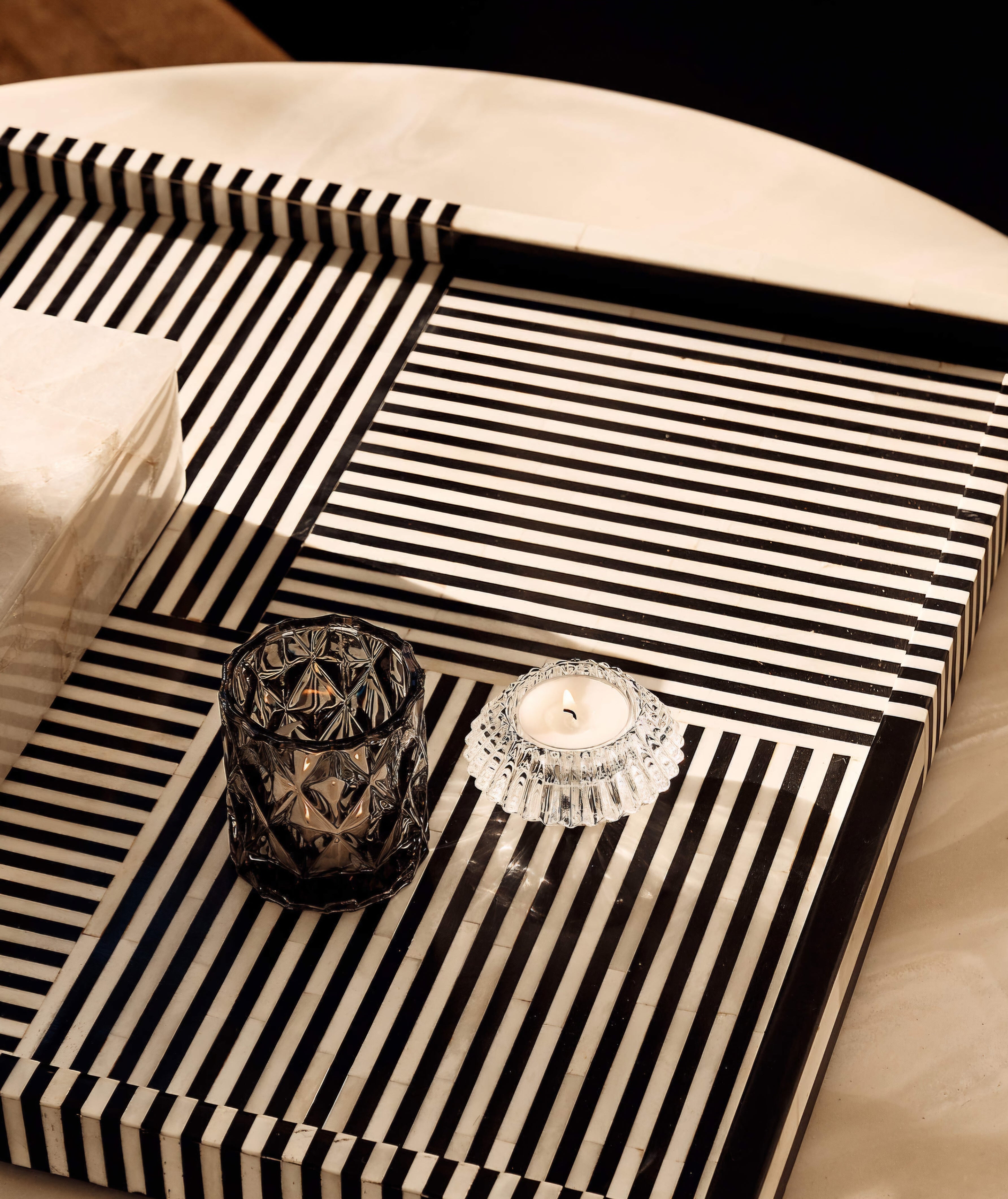 THE ONE × Betty — Smoked Glass Tealight Candle Holders (Set of 6)