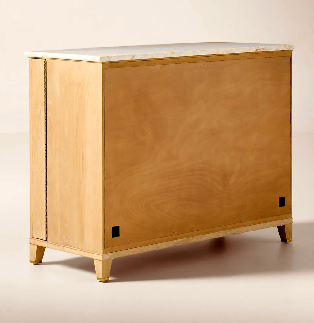 THE ONE × Tribeca — Marble and White Oak Bar Cabinet