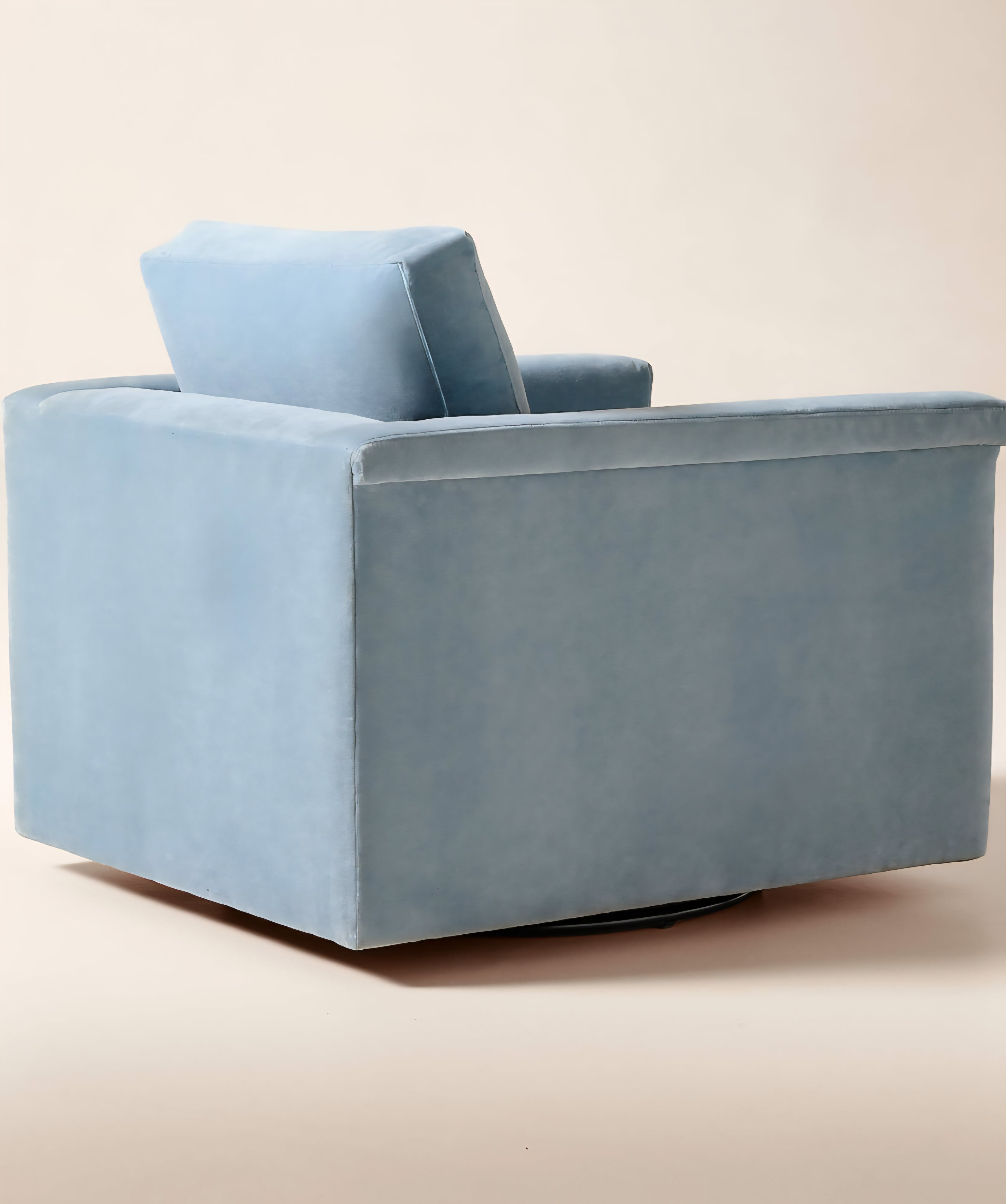 THE ONE × Ceva — Light Blue Performance Velvet Swivel Chair