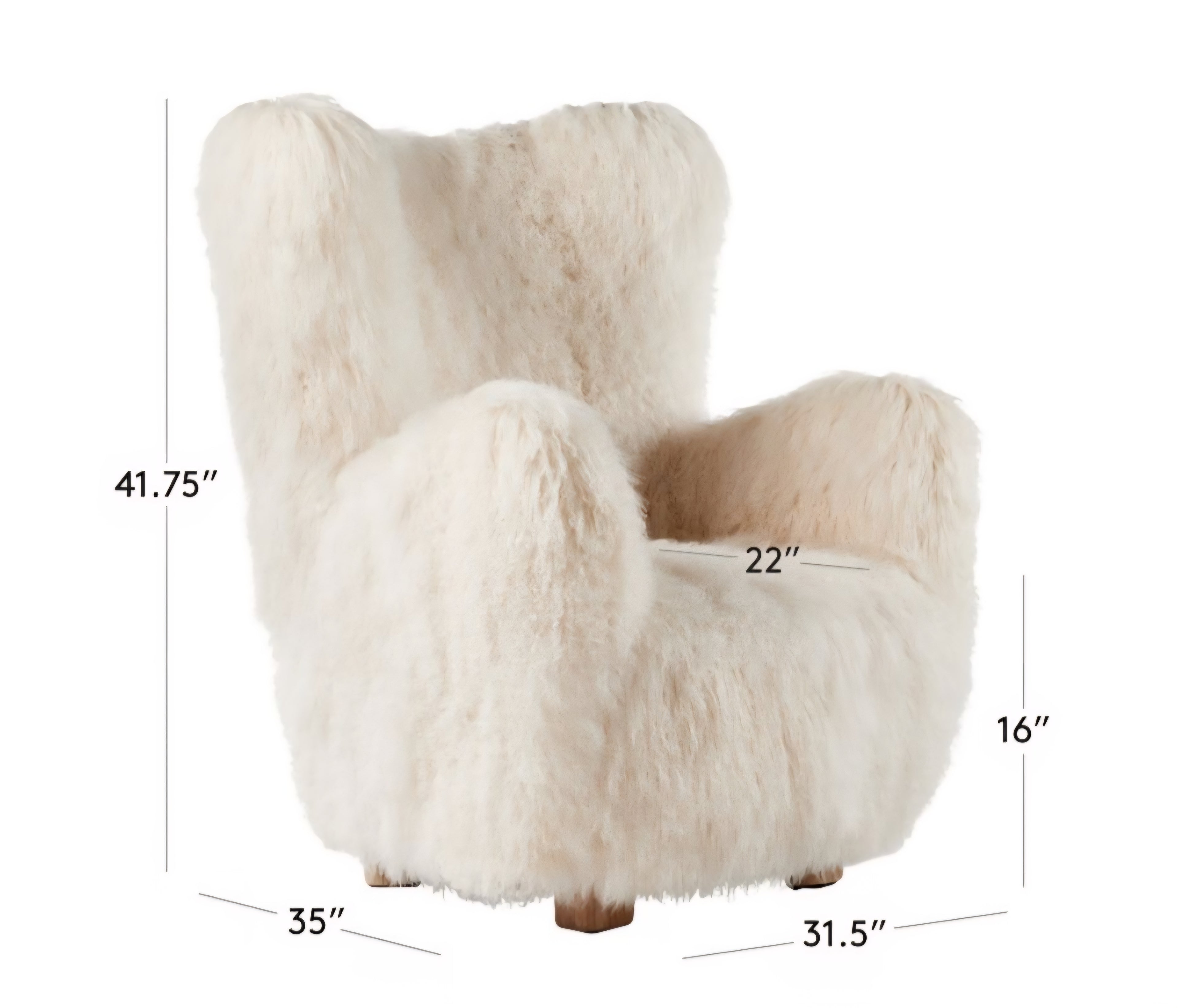 THE ONE × Mongolian Sheepskin Accent Chair
