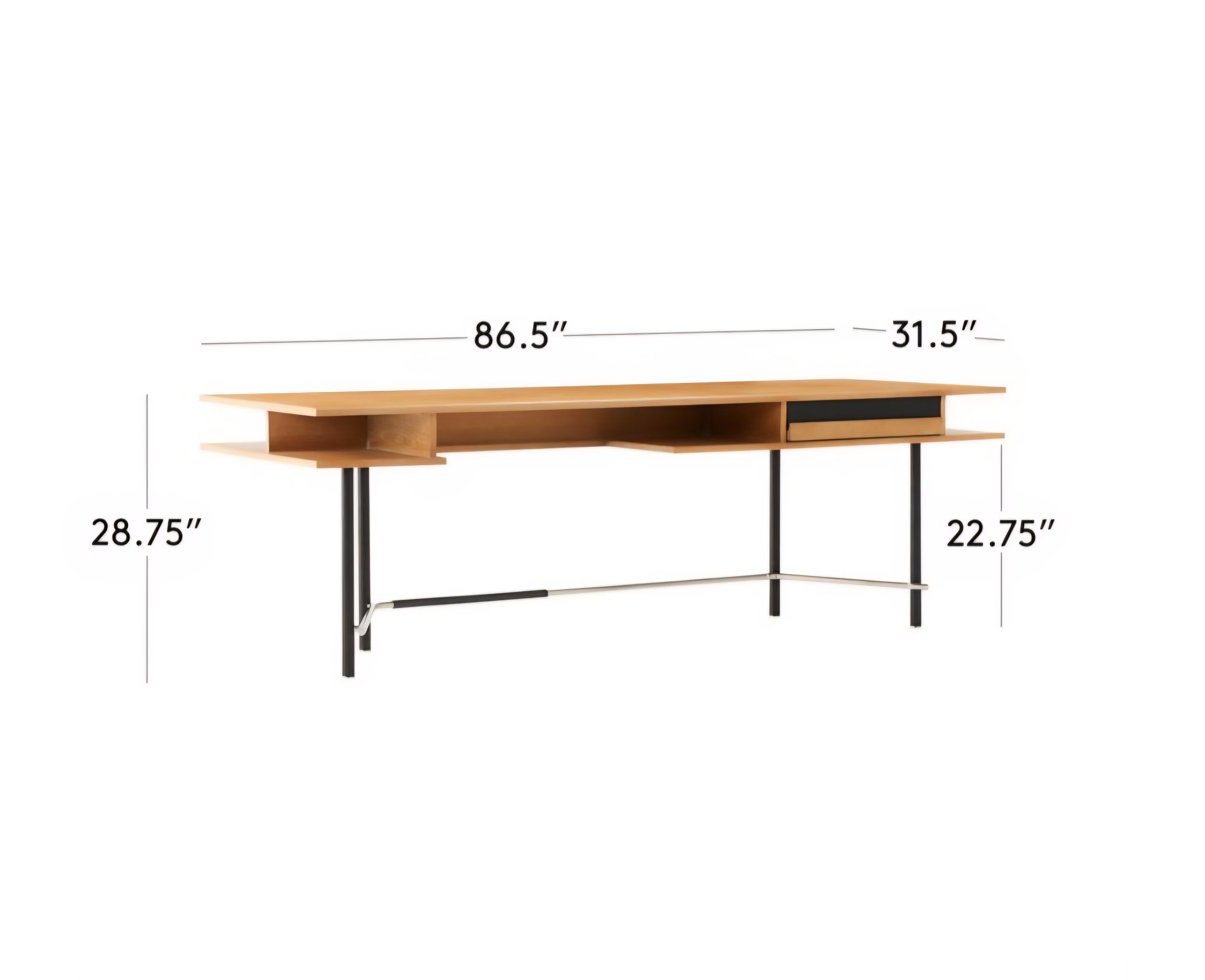 THE ONE × Portofino — Wood Desk (87")