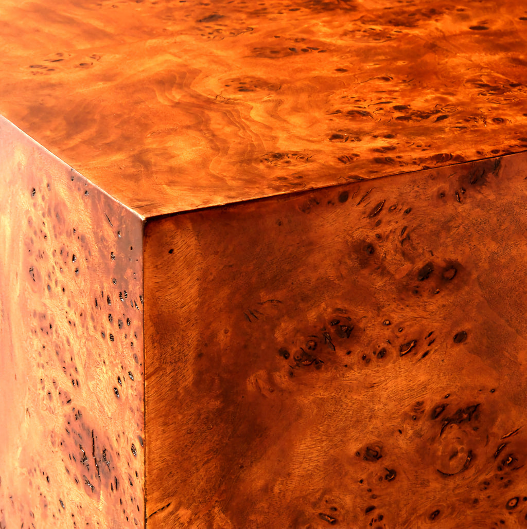 THE ONE × Scatola — Brown Burl Wood Coffee Table