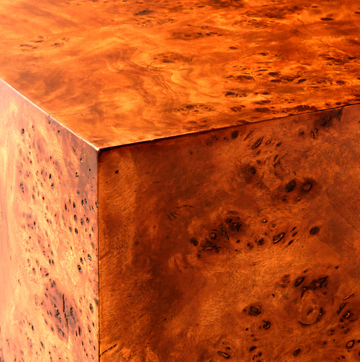 THE ONE × Scatola — Brown Burl Wood Coffee Table