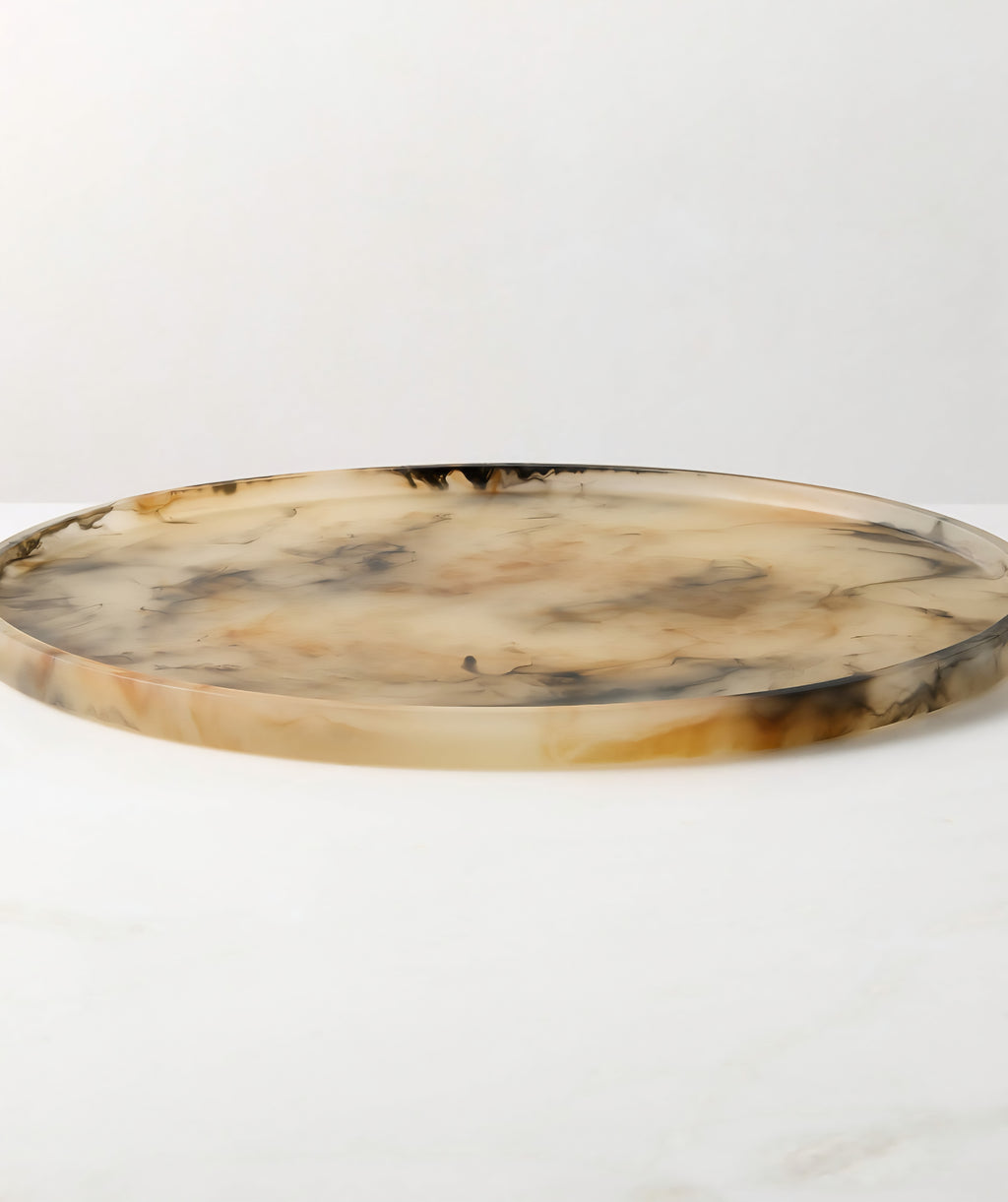 THE ONE × Faux Horn — Round Resin Decorative Tray