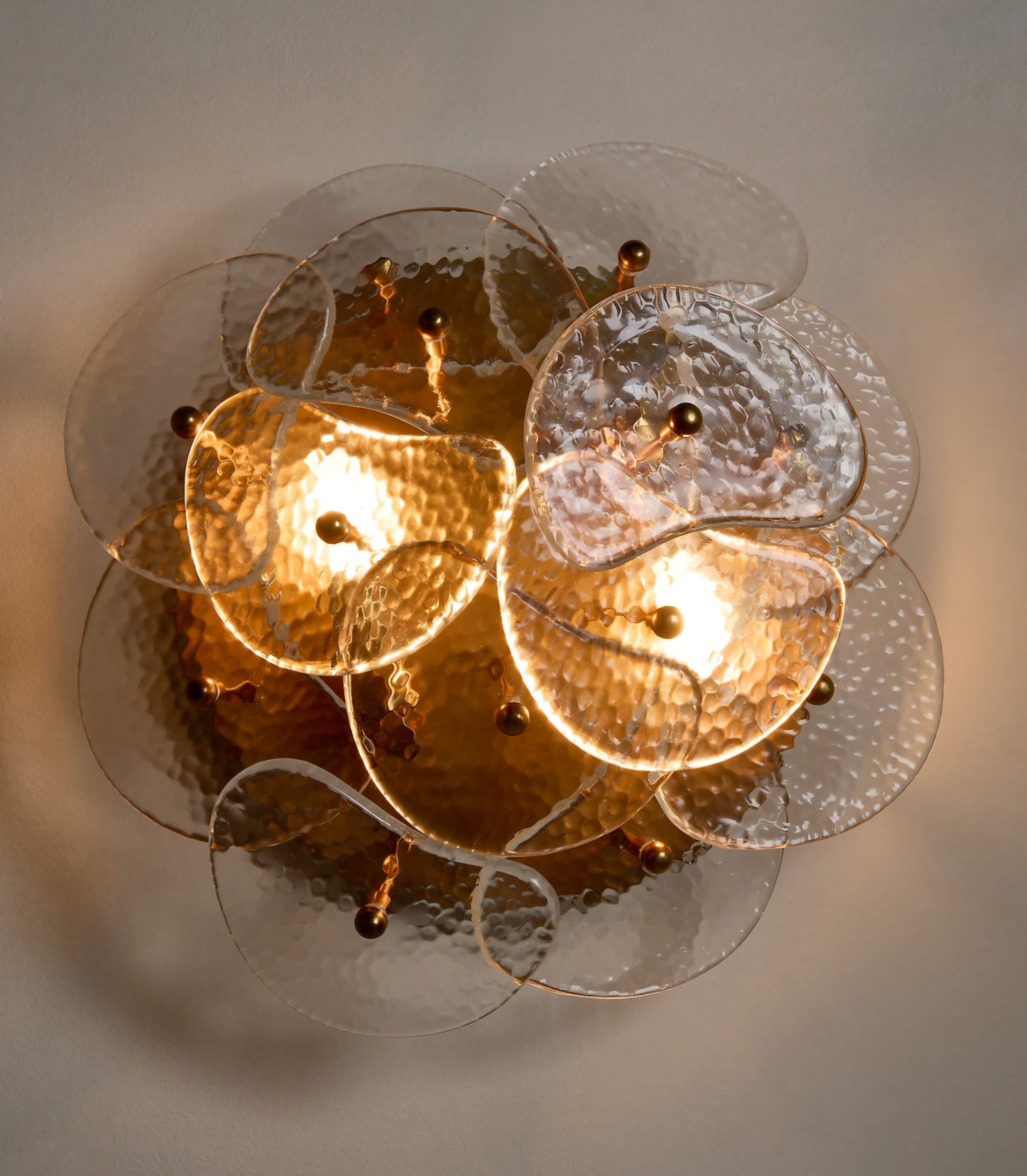 THE ONE × Eline — Textured Glass Dual Wall Sconce and Flush Mount Light