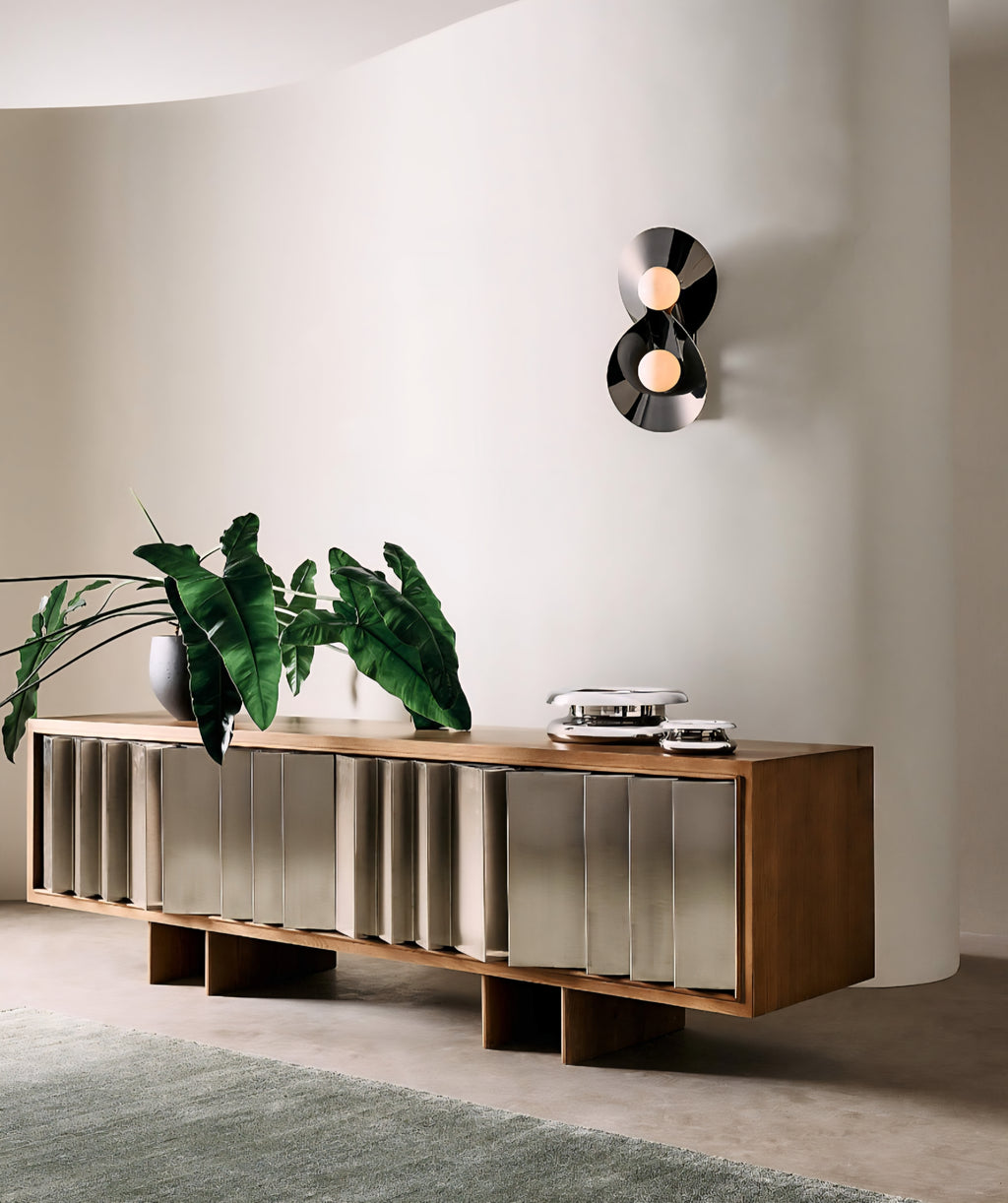 THE ONE × Kibo — Steel and Oak Media Console