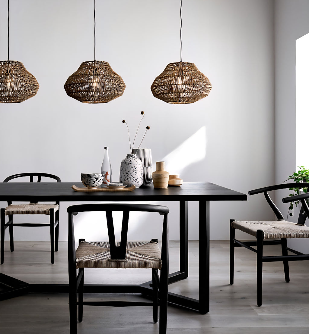THE ONE × Crescent — Black Wood Wishbone Dining Chair